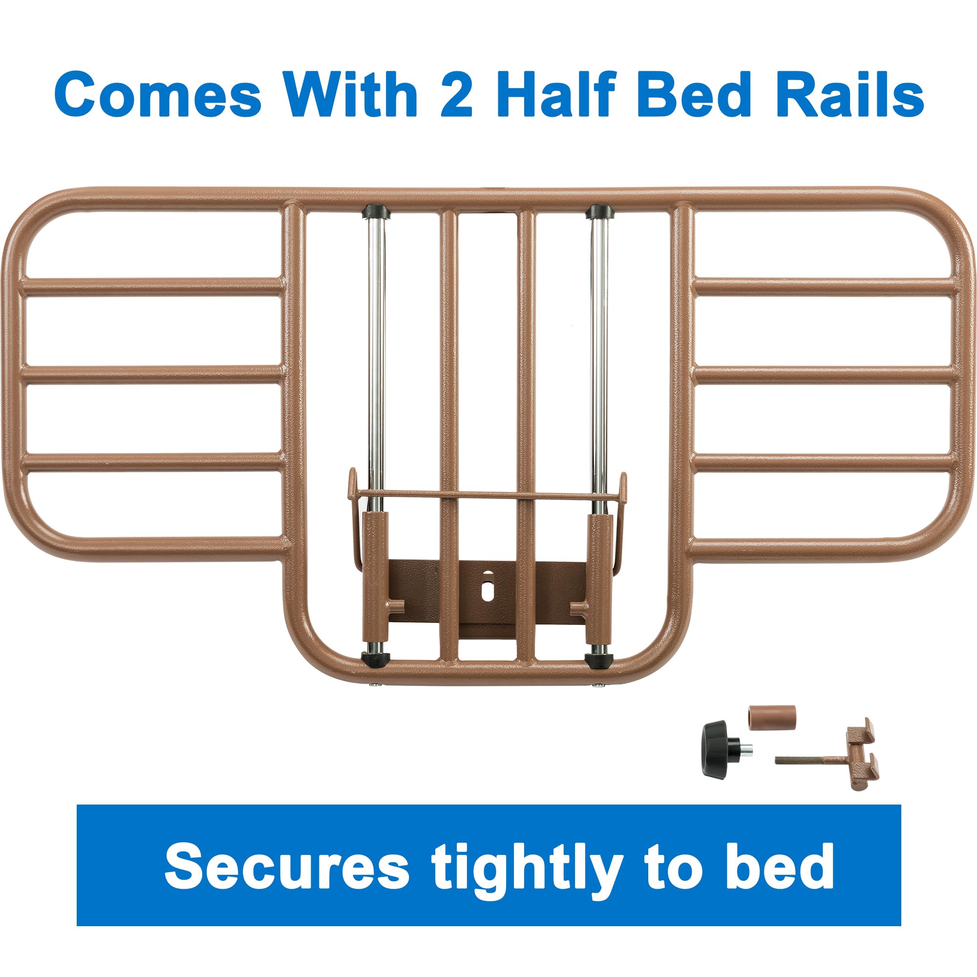 ProBasics Full Electric Adjustable Hospital Bed with Half Rails & Comfort Foam Mattress - Easy Assembly for Home Healthcare & Patient Recovery