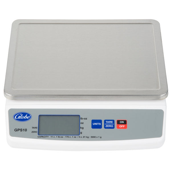 Globe GPS10 10 lb Digital Portion Control Scale for Kitchen, Baking, Meal Prep & Food Portioning | Precise Weight Measurement for Cooking, Dieting & Nutrition Tracking