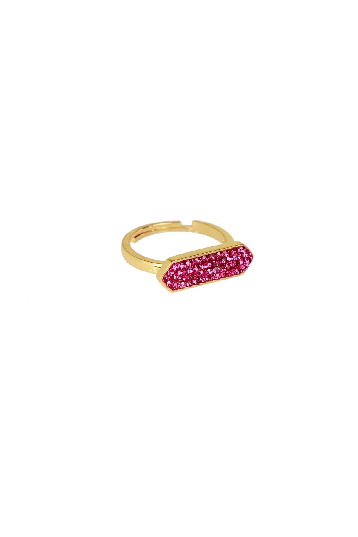 Elegant Gold Plated Crystal Bar Ring for Women - Perfect for Parties, Weddings & Everyday Wear