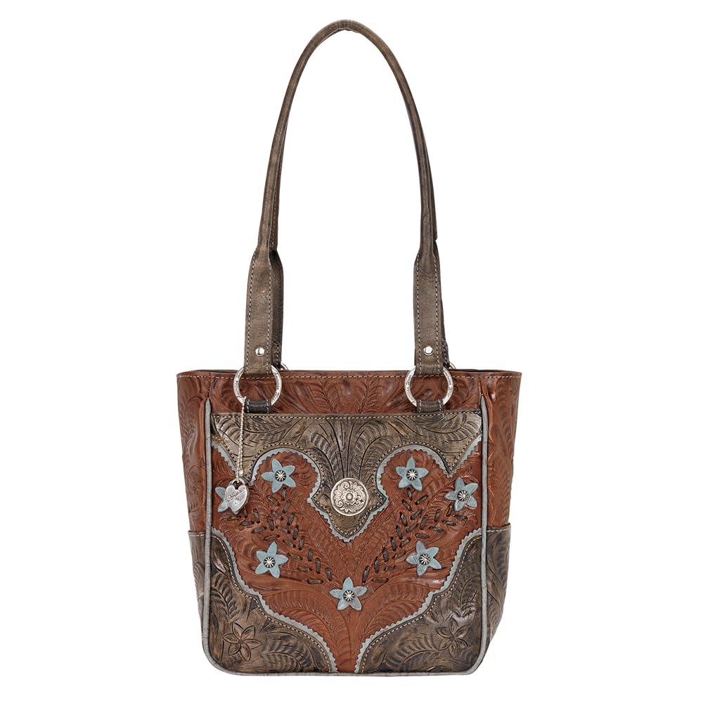 American West Desert Wildflower Print Zip Top Tote Bag with Pockets - Perfect for Beach, Shopping & Travel