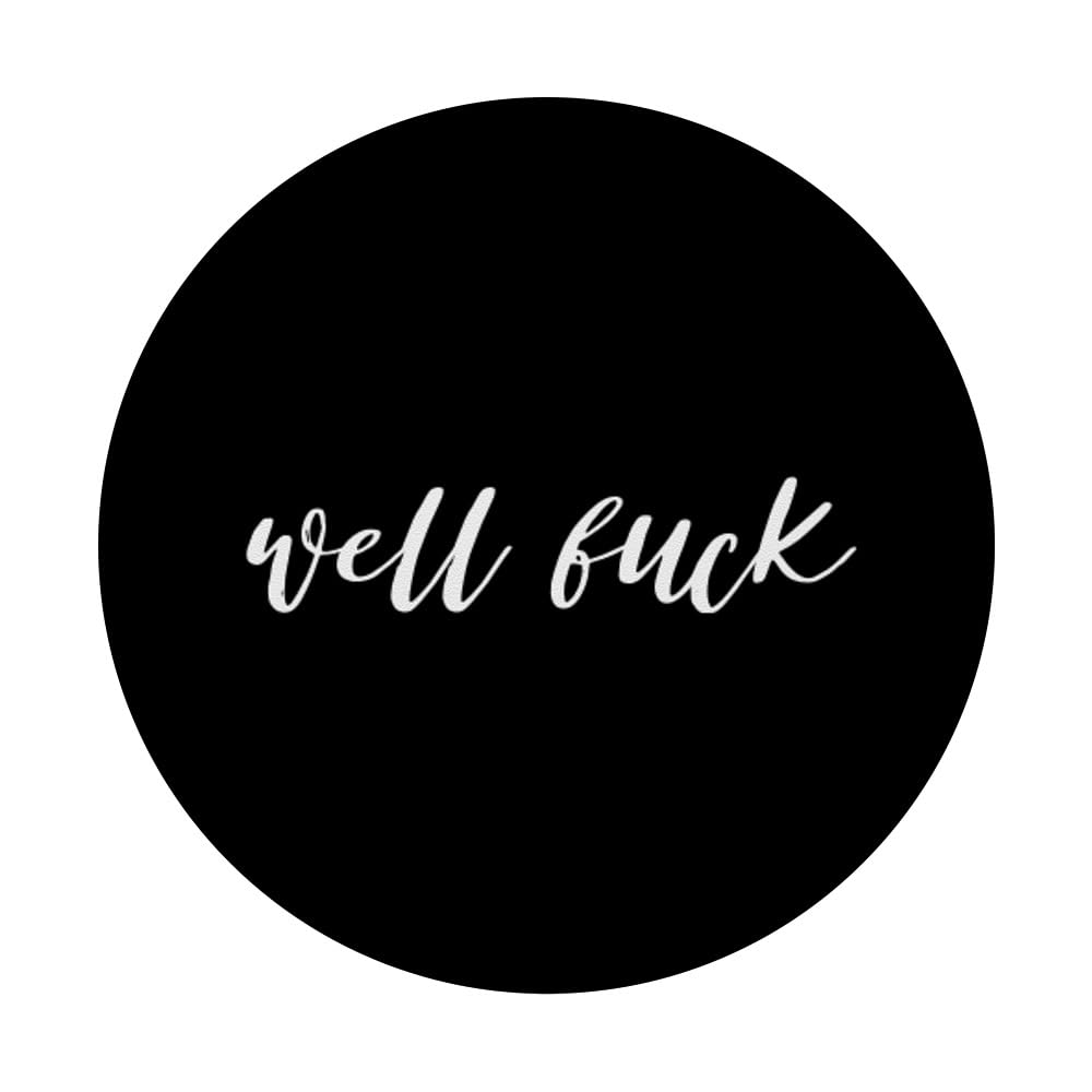 Black Funny Swear Word PopSocket - Salty Sarcastic PopGrip for Phones | Perfect for Expressing Attitude at Work, School or Social Media