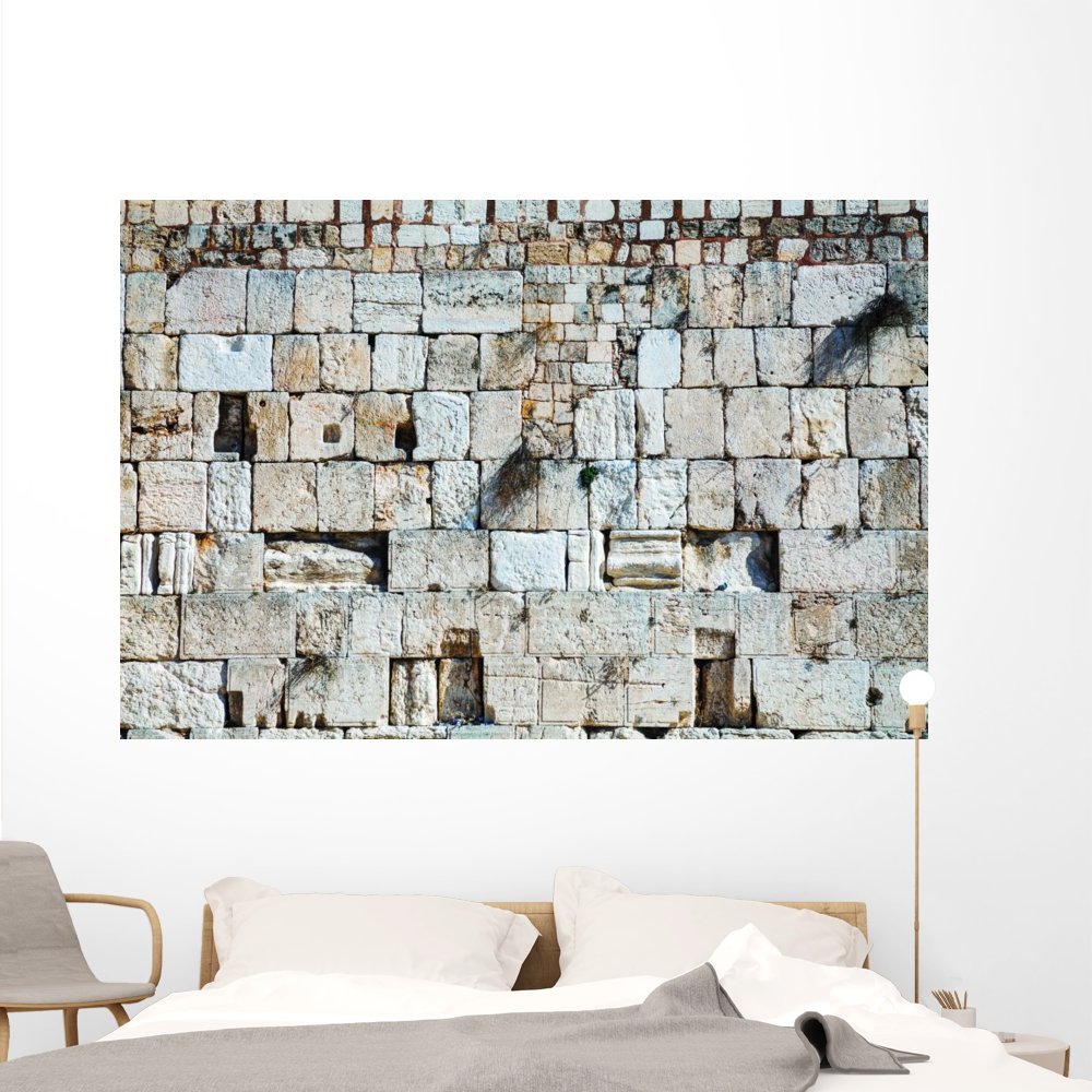 Wallmonkeys Wailing Wall Jerusalem Peel and Stick Wall Mural - 72x48 Inches Self-Adhesive Graphic Art (WM229684) - Perfect for Home Decor, Office Spaces & Religious Room Accents