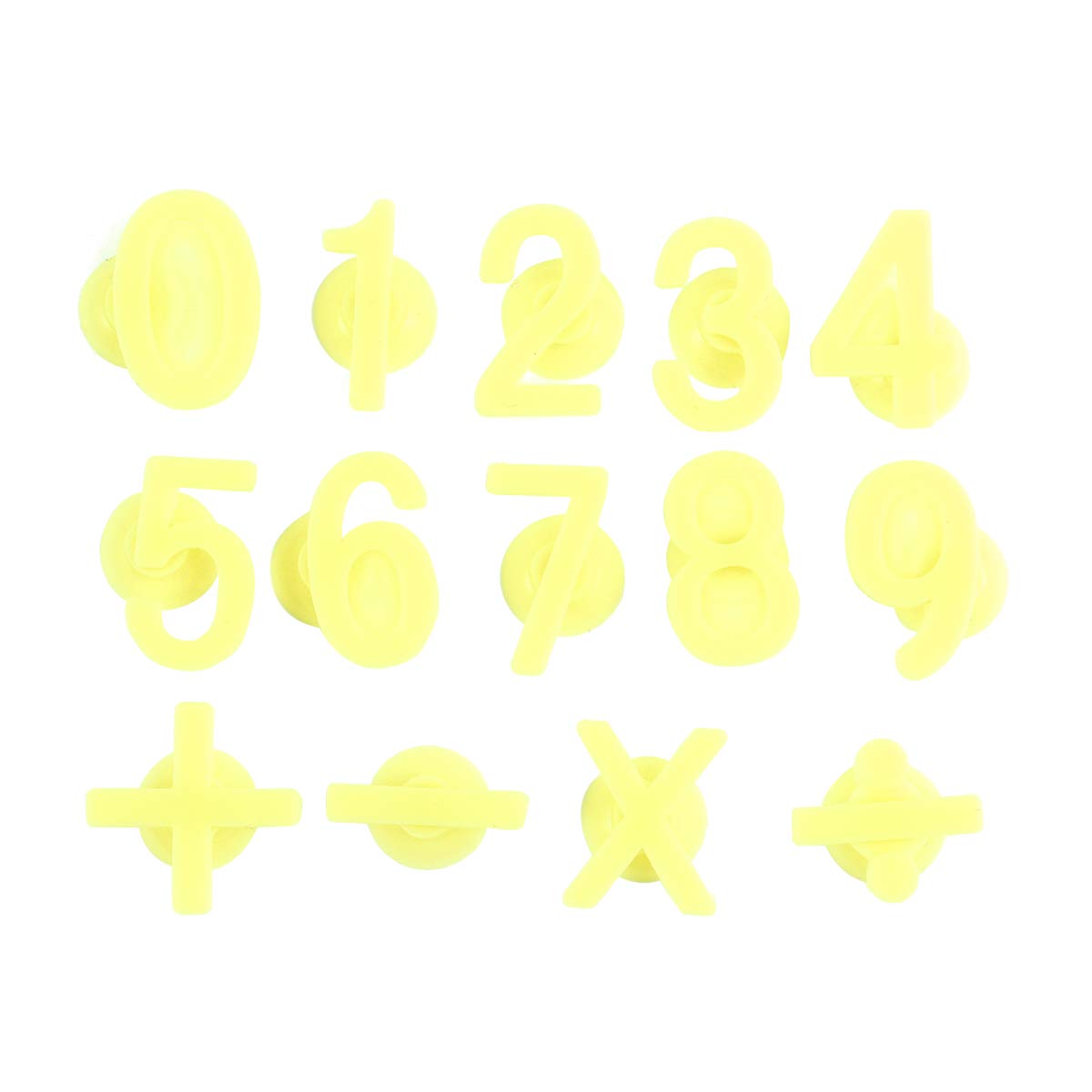 14-Piece Creative Silicone Wine Glass Markers with Suction Cups - Numbered Drink Identifiers for Cocktails, Martini & Champagne (Yellow) - Perfect for Parties, Weddings & Bars