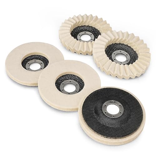 5PCS Wool Polishing Wheel Disc Set - 4.5