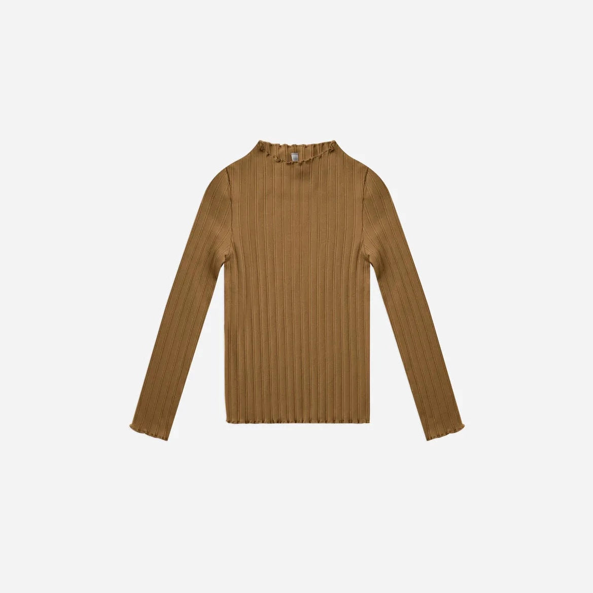 Rylee + Cru Chartreuse Long Sleeve Ribbed Baby Tee - Soft Organic Cotton Top for Infants & Toddlers - Perfect for Playdates, Family Photos & Everyday Comfort