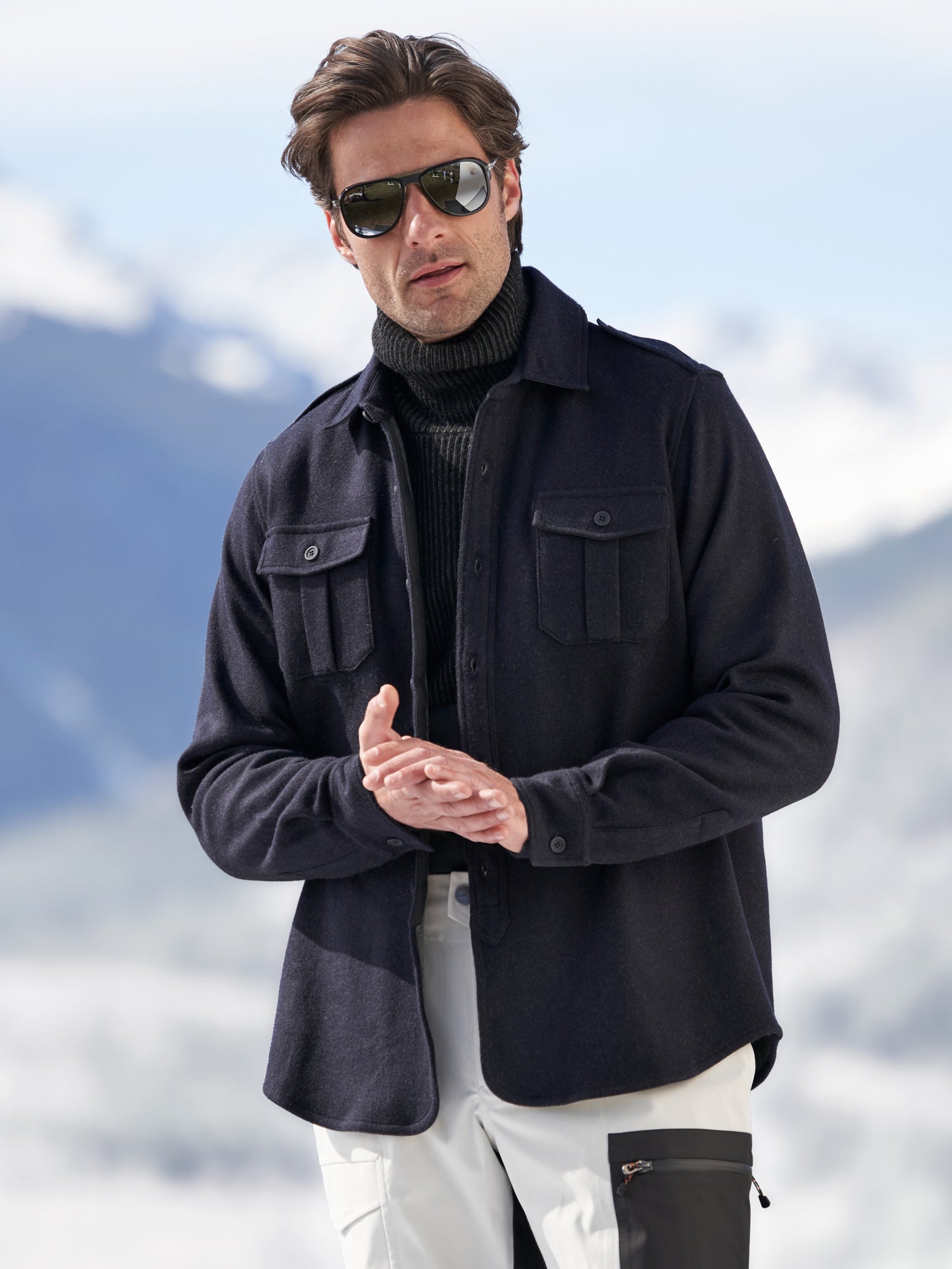 Men's Fleece Shirt 220 0057 - Soft & Warm Winter Pullover for Outdoor Activities, Casual Wear & Layering