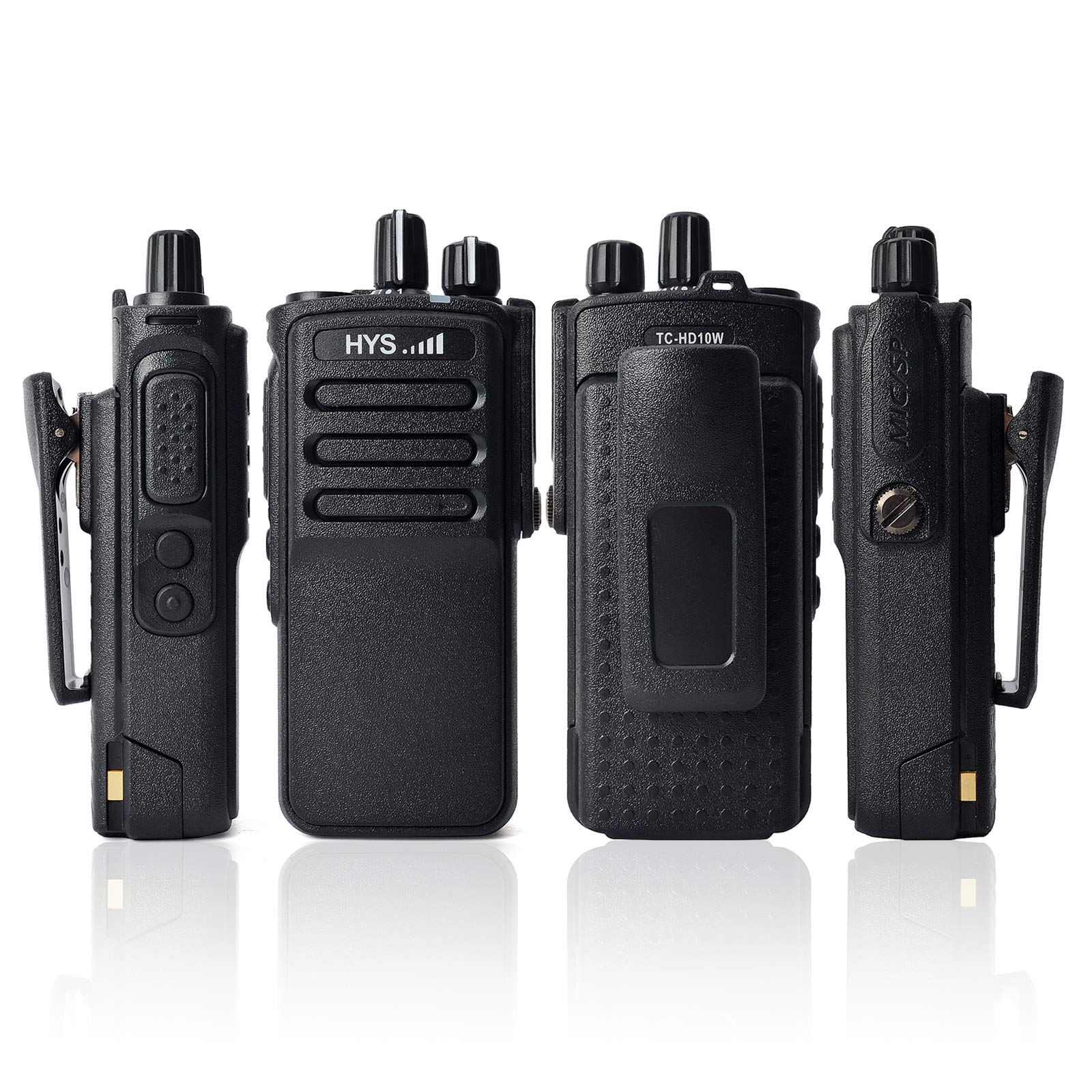 HYS HD10W Waterproof Long Range Walkie Talkies - 16CH UHF 70CM Rechargeable Two-Way Radios with CTCSS/DCS & Programming Kit (2 Pack) - Ideal for Outdoor Adventures, Construction Sites, and Emergency Communication