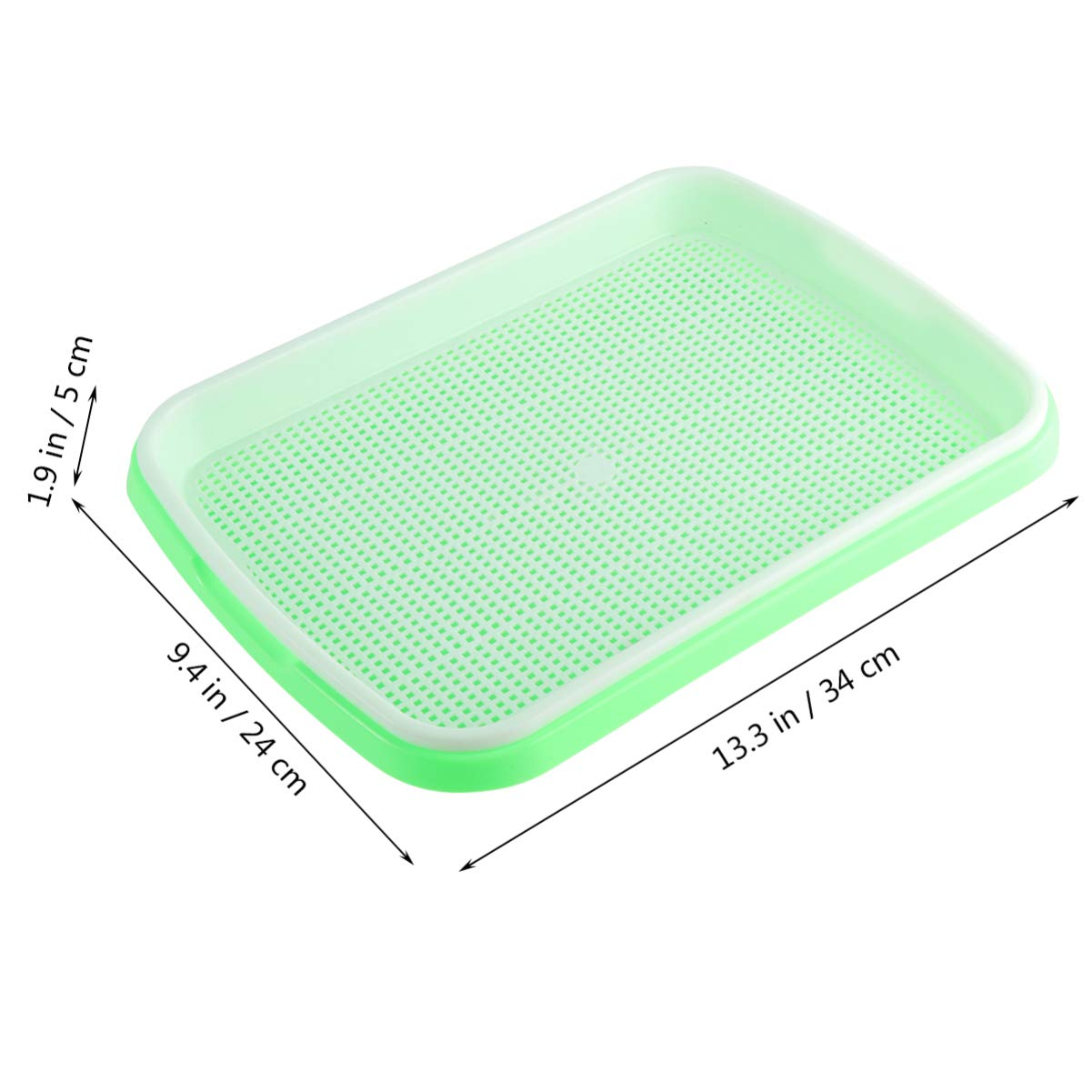 Premium Food Grade Seed Sprouter Tray Set - 1 PC Wheatgrass Grower Kit with Seed Tray, Water Tray & Paper Growing Trays for Indoor Gardening, Microgreens, Sprouts & Healthy Home Farming