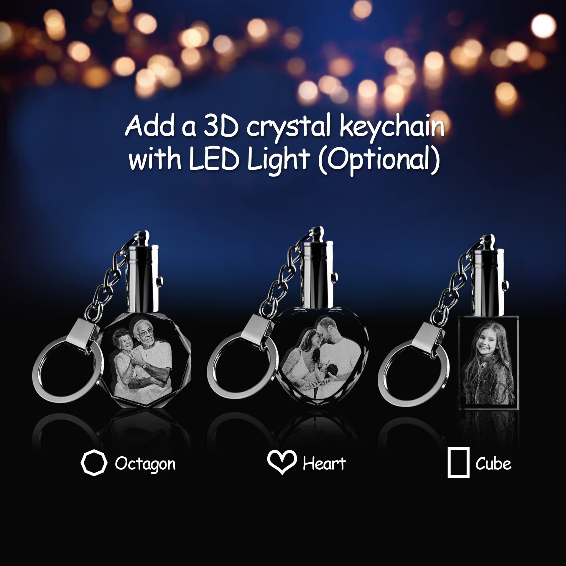3D Crystal Photo Personalized Gift - Custom Engraved Keepsake for Dad, Mom, Him, Her, Wife & Husband | Unique Anniversary, Birthday & Father's Day Present | Perfect Memorial Gift for Pet Lovers | Home Decor, Office Display & Special Occasion Gift