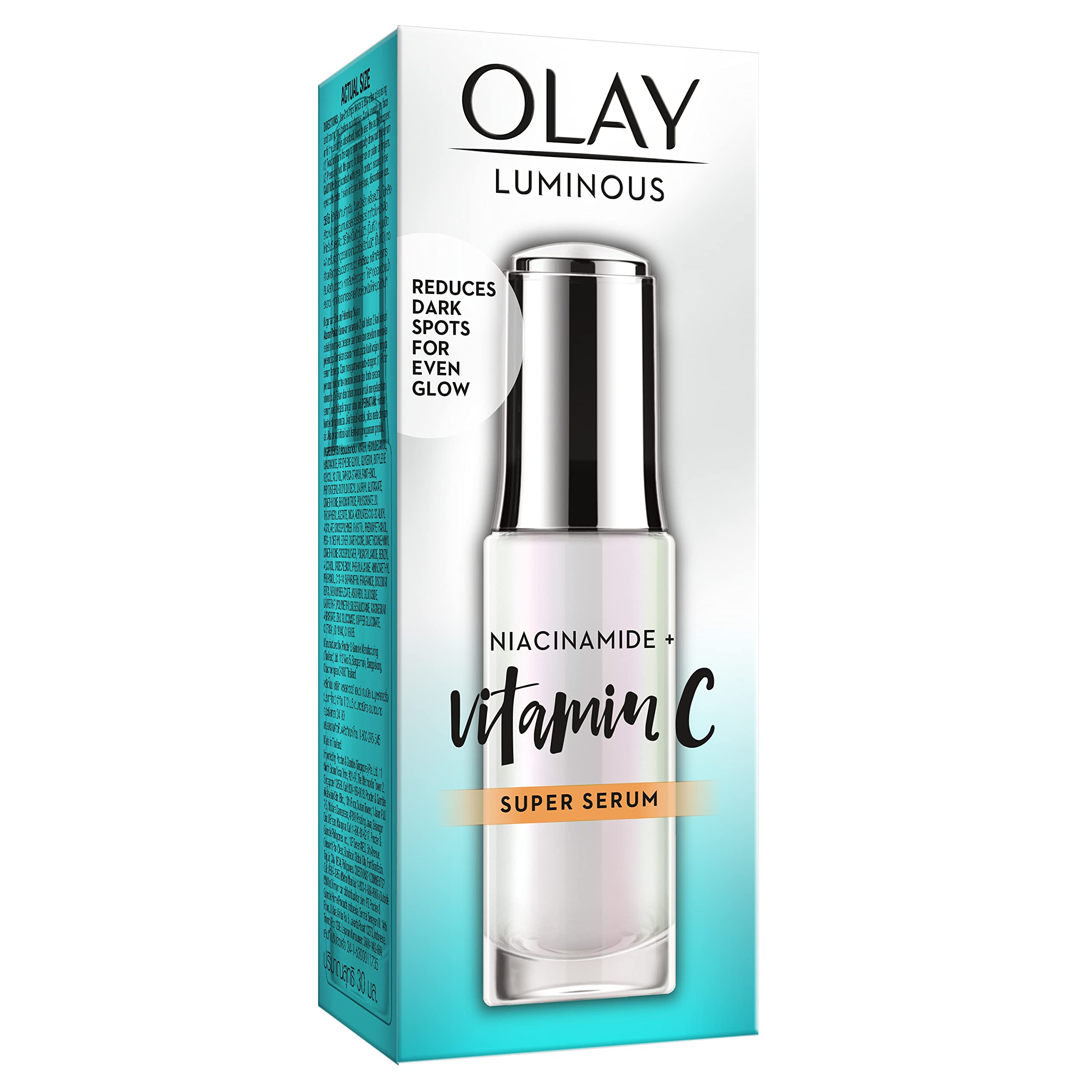 Olay Luminous Niacinamide + Super Serum 30ml - Brightening Face Serum with Vitamin B3 for Glowing Skin | Day & Night Moisturizer for Dark Spots & Uneven Tone | Perfect for Daily Skincare Routine