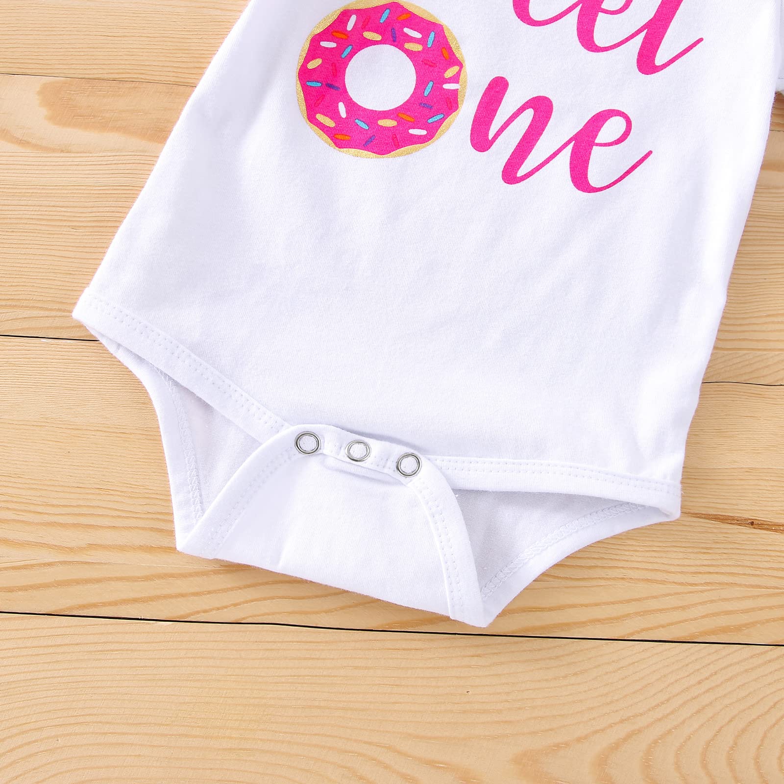 ZyHwShine Toddler Baby Girl Birthday Outfit - Sweet Short Sleeve T-Shirt & Donut Shorts/Flare Pants 2-Piece Summer Clothes Set | Perfect for Birthday Parties, Photo Shoots & Playdates