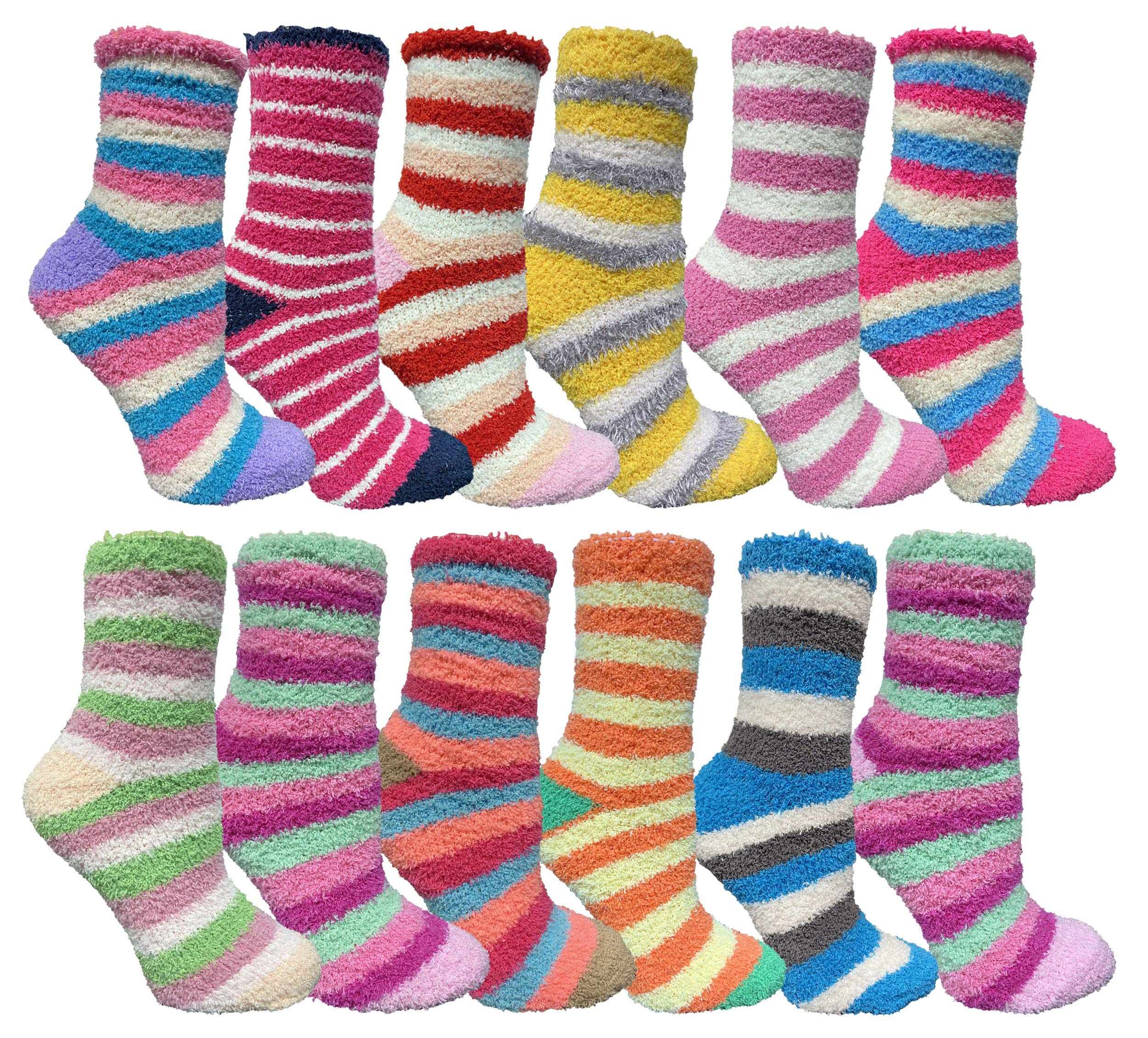 Yacht & Smith Women's Fuzzy Crew Socks - Ultra Soft & Warm Winter Socks for Women (Size 9-11) - Perfect for Cozy Nights, Home Relaxation & Cold Weather Comfort