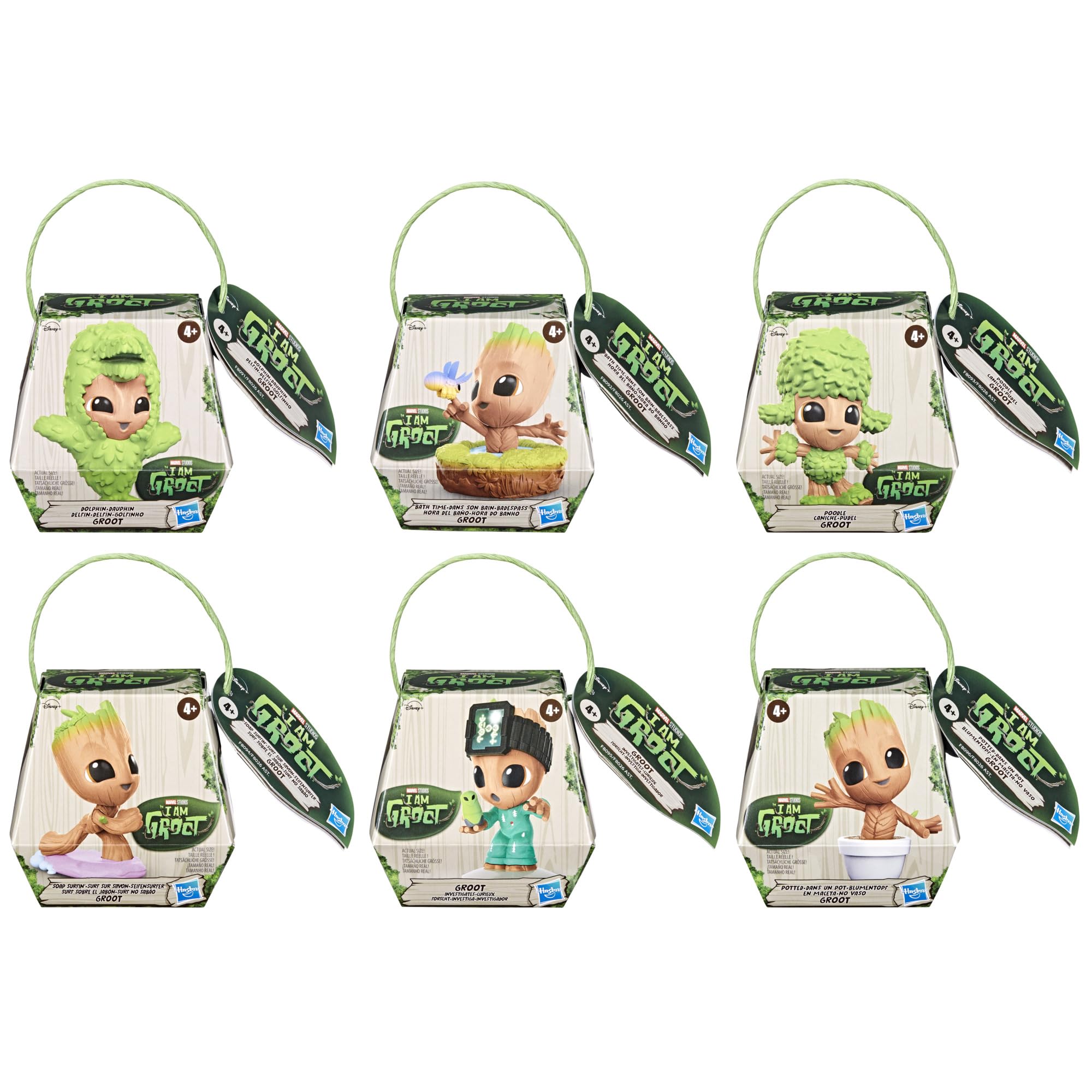 Marvel I Am Groot Figure Collection - 6 Mini Groot Action Figures Set for Kids Ages 4+ | Super Hero Toys | Guardians of The Galaxy Collectibles | Amazon Exclusive | Perfect for Birthday Gifts & Marvel Fans