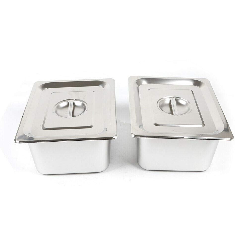 Electric Buffet Server Food Warmer - 2 Pan Stainless Steel Buffet Warmer with Lids, 850W 110V Table Steamer for Catering, Restaurants, Parties & Events - Perfect for Buffets, Banquets, and Large Gatherings