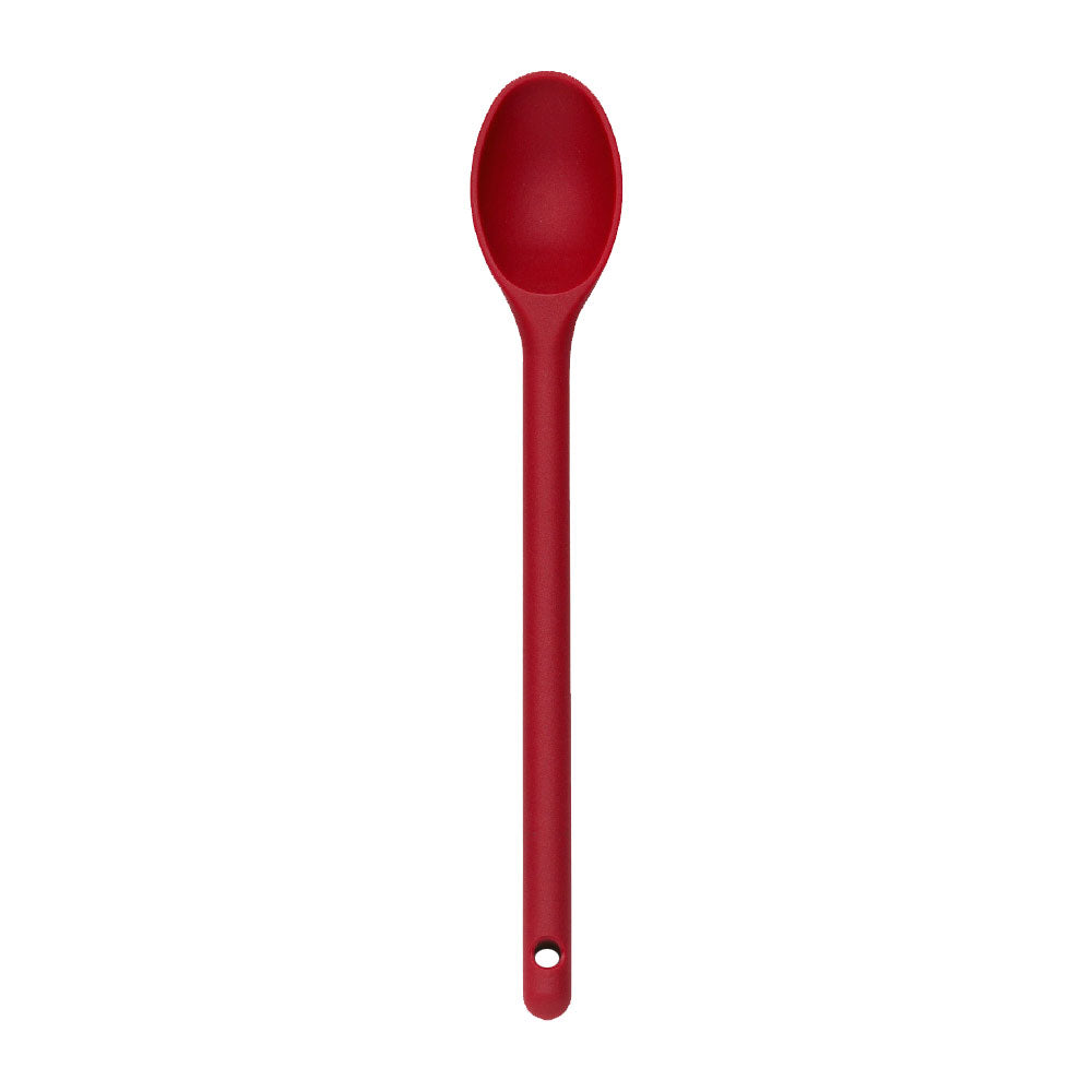 Browne 57538205 Red Nylon Spoon - 12 Inch Long Durable Kitchen Utensil for Cooking, Baking, and Serving - Perfect for Non-Stick Cookware and Hot Dishes
