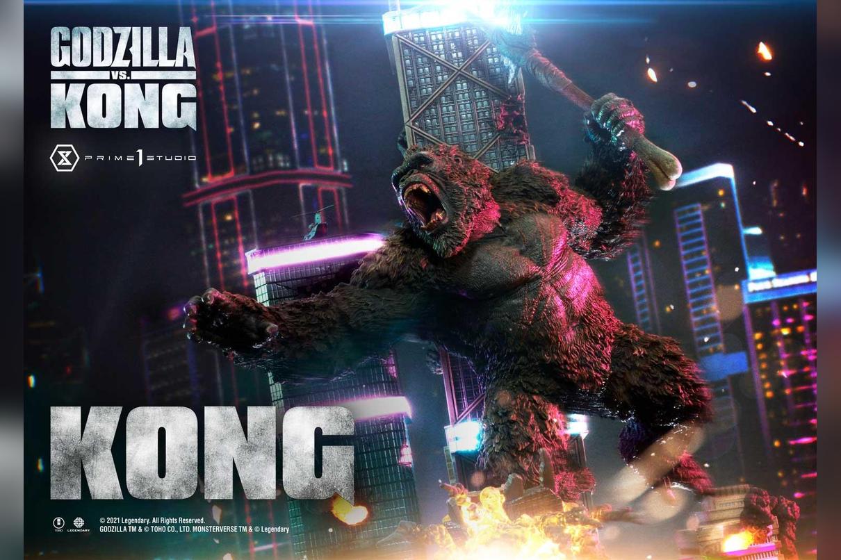 Prime 1 Studio Licensed Godzilla vs Kong Final Battle Statue - Highly Detailed Collectible Figure for Movie Fans & Home Decor | Perfect for Display in Living Room, Office, or Gaming Room