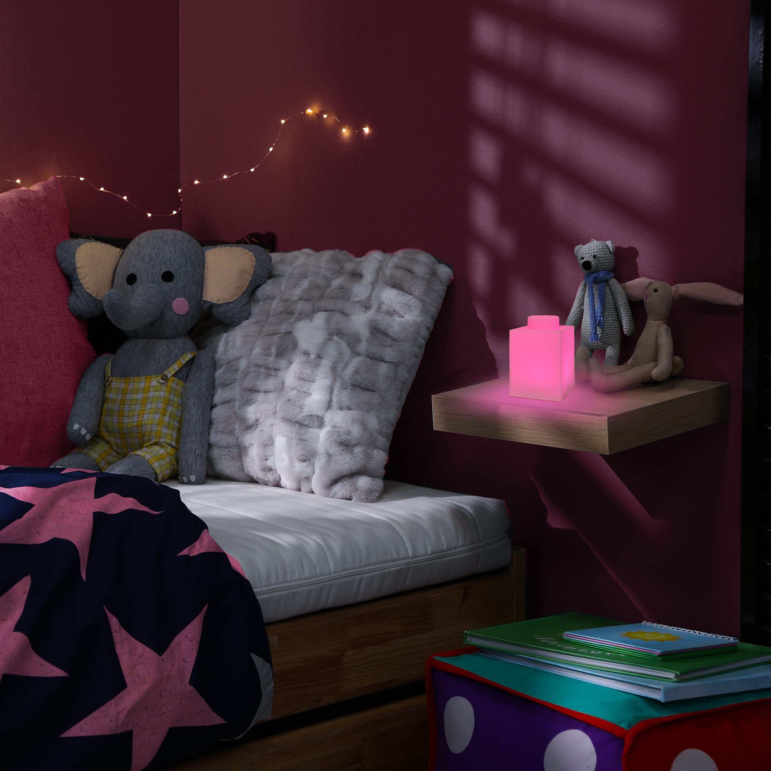 LEGO Classic 1x1 Pink Silicone Night Light - 3