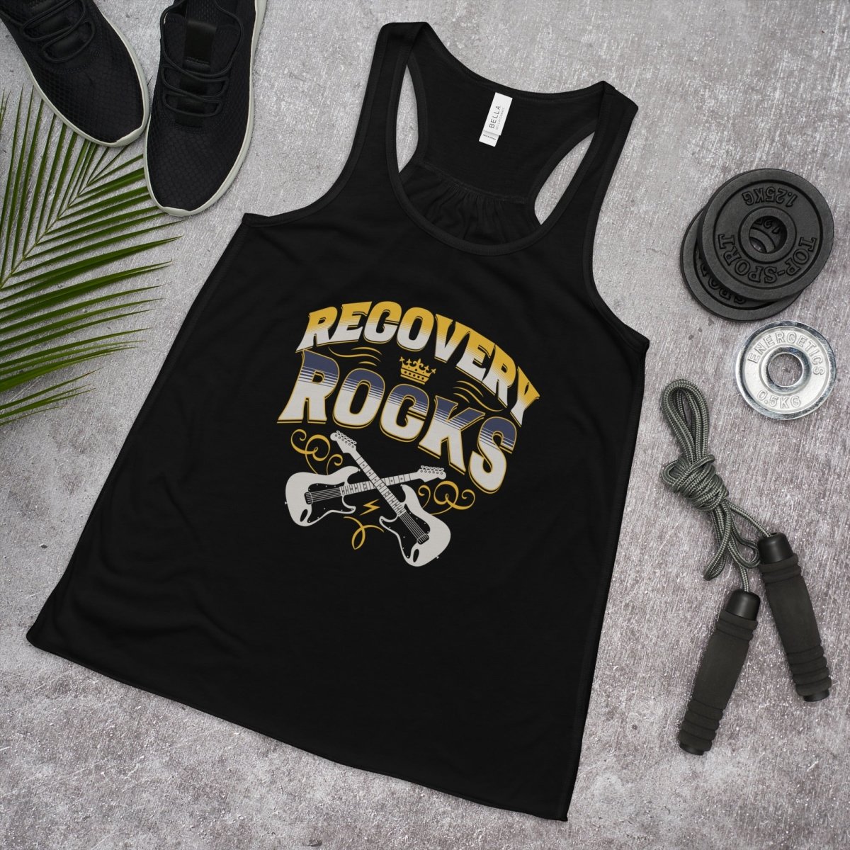 Recovery Rocks: Performance Racerback Tank Top for Women - Gym Workout, Yoga & Athletic Training - Moisture-Wicking & Comfortable Fitness Apparel