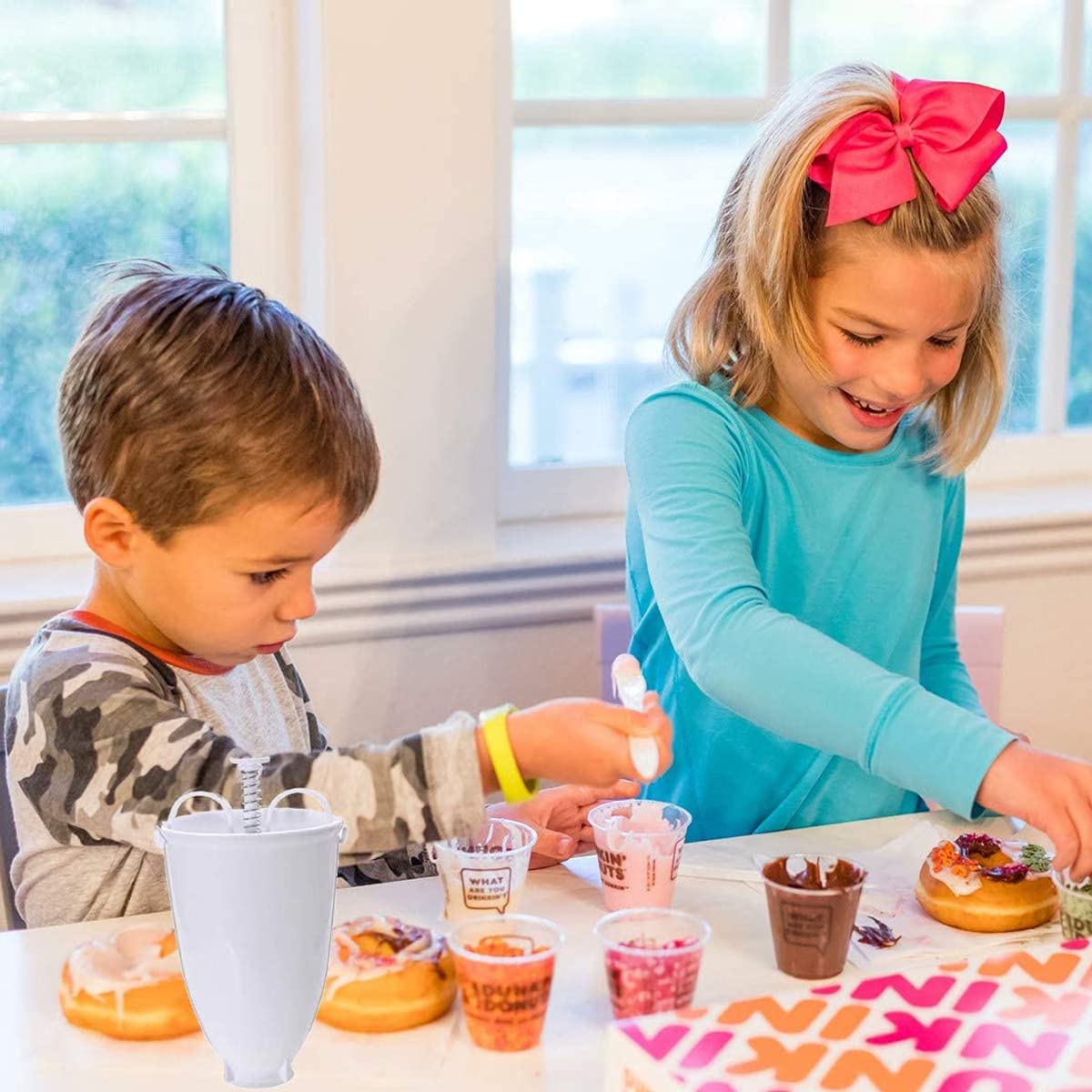 3-Piece DIY Donut Mold Set - Waffle Cake & Donut Maker Machine with Plastic Donut Mold - Perfect for Making Homemade Donuts, Cakes, Cookies & Bagels - Ideal for Birthday Parties, Baking Classes & Family Fun