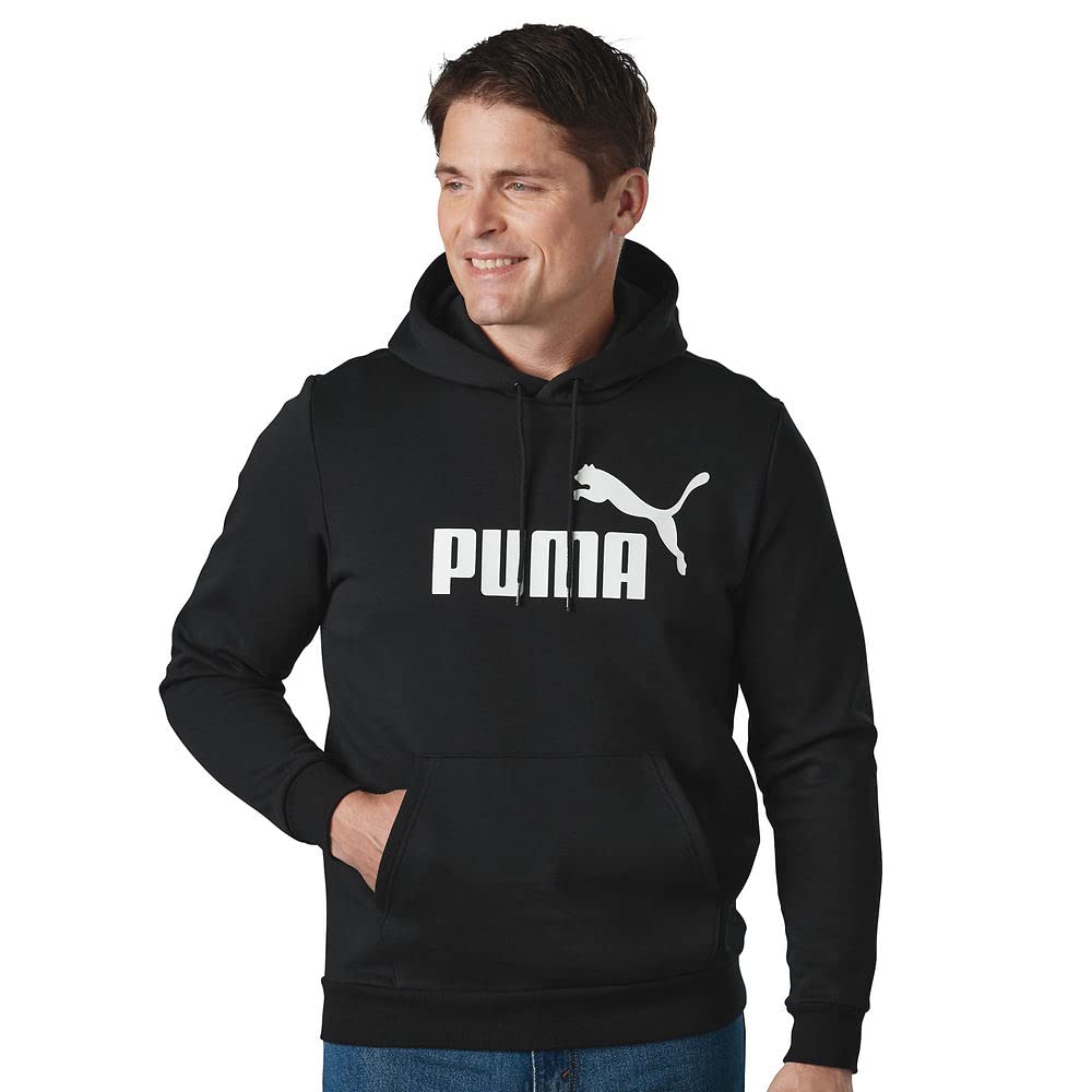 PUMA Men's Essentials Logo Fleece Hoodie - Soft & Comfortable Pullover Sweatshirt for Casual Wear (Big & Tall Sizes Available) - Perfect for Gym, Lounge & Outdoor Activities