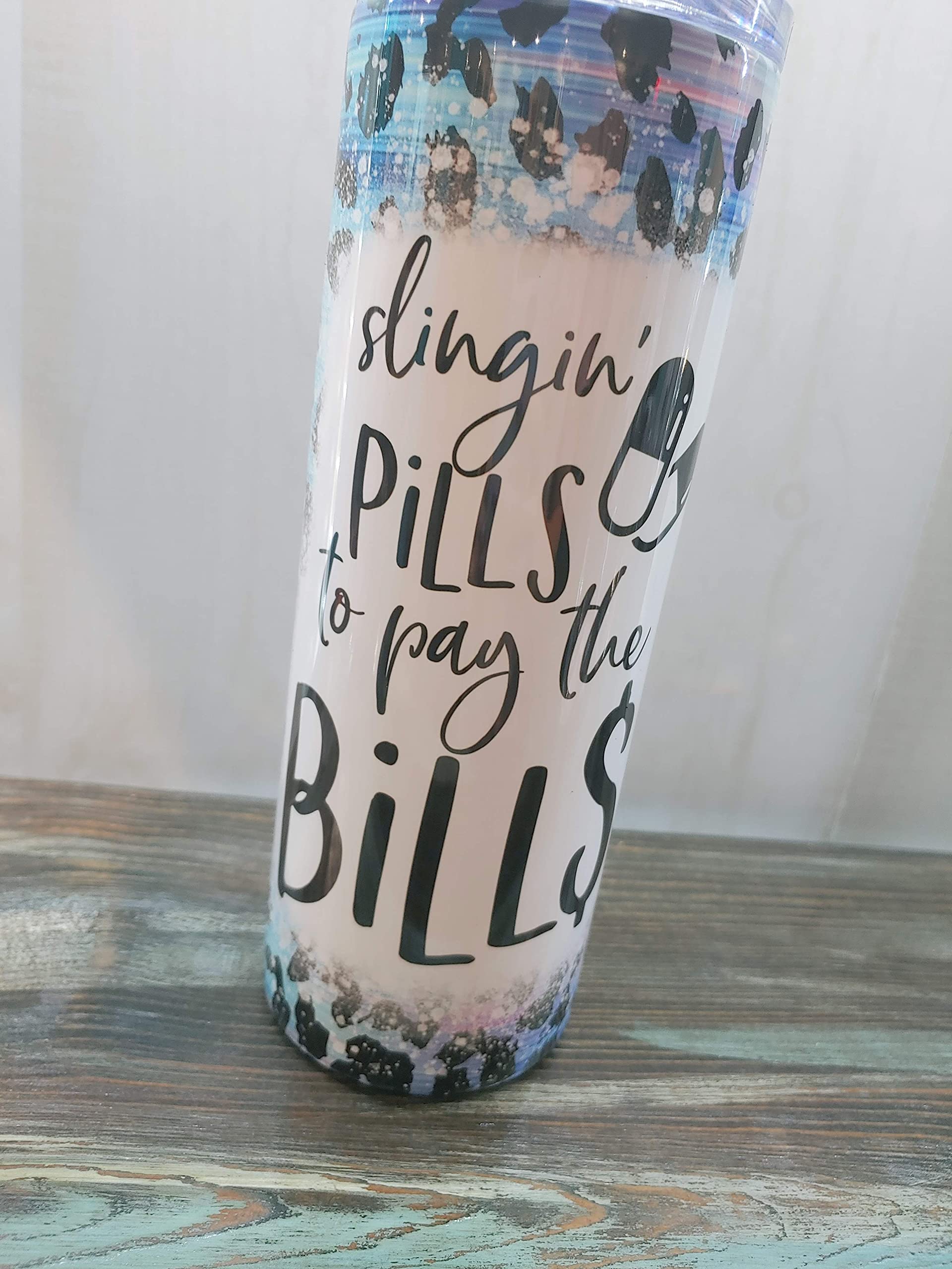20 oz Skinny Tumbler for Nurses & Pharmacists - Insulated Slim Travel Mug with Lid - Perfect for Medical Professionals, Scrubs & Healthcare Workers - Great for Hospitals, Clinics & Long Shifts