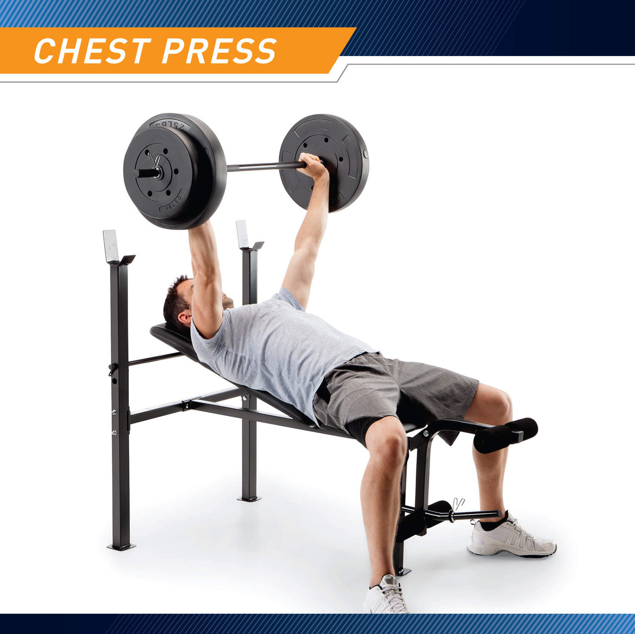 Adjustable Weight Bench with 80 lb. Dumbbell Set - Home Gym Equipment for Full Body Workout | Strength Training & Fitness Exercises for Men & Women
