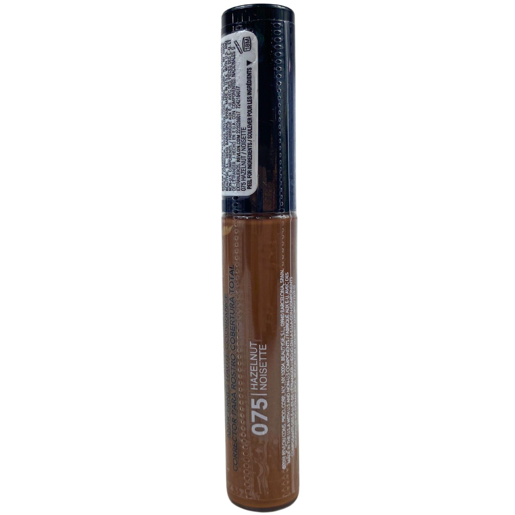 Revlon Colorstay Full Coverage Concealer 075 Hazelnut 0.21oz - 50 Pcs Bulk Lot for Professional Makeup Artists & Beauty Salons - Long Lasting, Oil-Free, Matte Finish for Dark Circles & Blemishes
