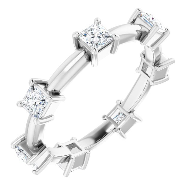 1.26 Carat Princess Cut Diamond Eternity Band Ring for Women - Perfect for Weddings, Anniversaries & Special Occasions
