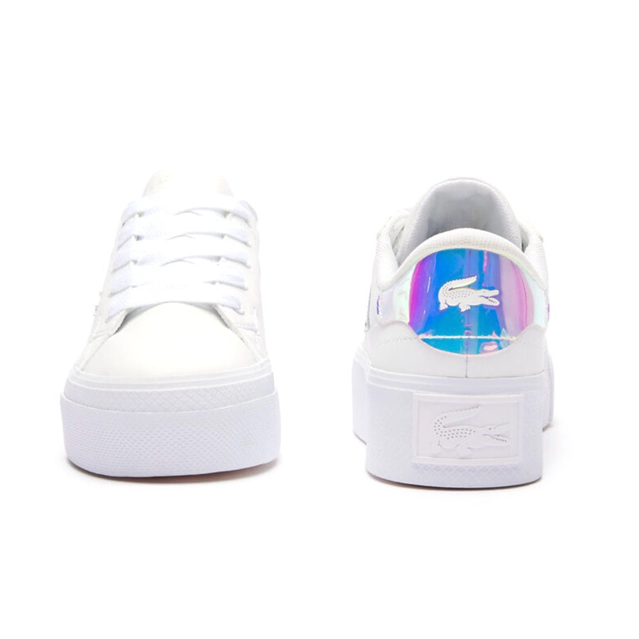 Lacoste Women's Ziane Platform Sneakers in White Iridescent - Stylish Comfort for Casual Outings & Everyday Wear
