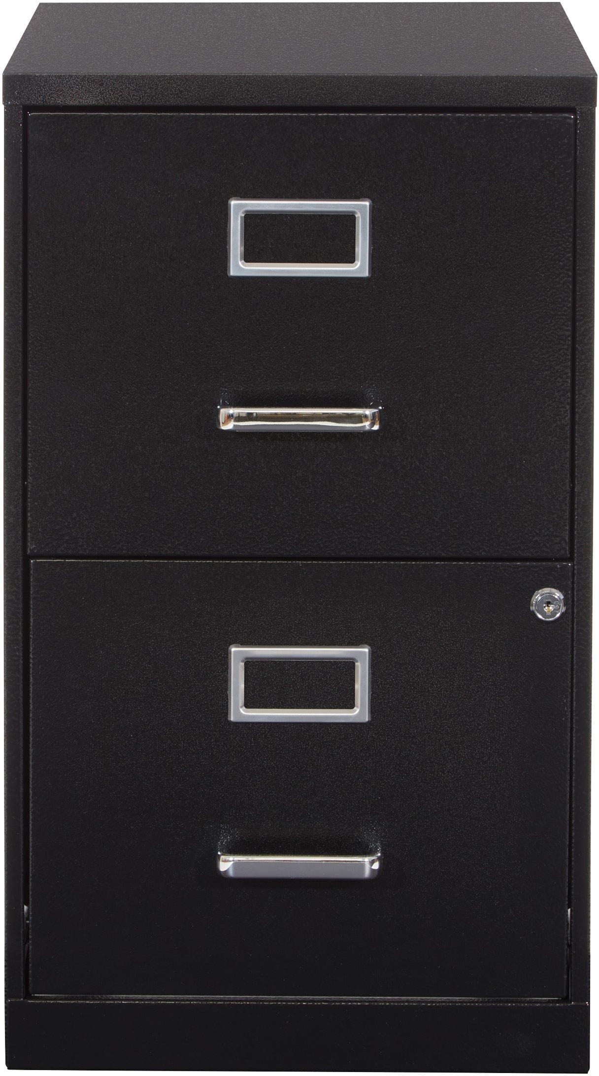 Office Star 2-Drawer Metal File Cabinet - Letter Size, Black, Heavy Duty Steel Storage for Documents & Folders - Perfect for Home Office, School, or Workplace Organization