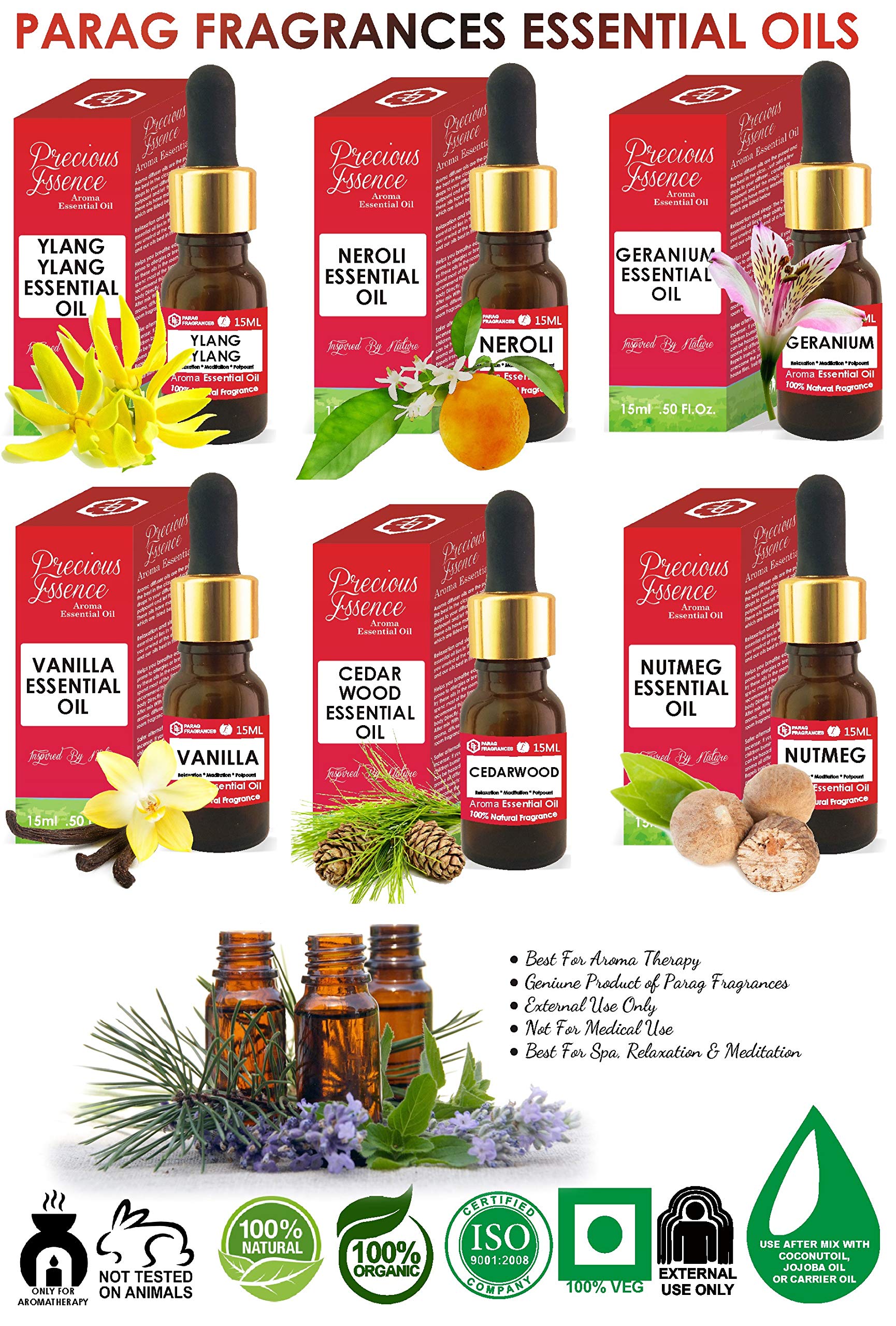 Parag Fragrances Night Queen Essential Oil 100ml - Pure Organic Steam Distilled for Aromatherapy, Relaxation & Meditation | Hair & Skin Care | Easy-Use Bottle Included | Perfect for Diffusers, Massage & Spa Treatments