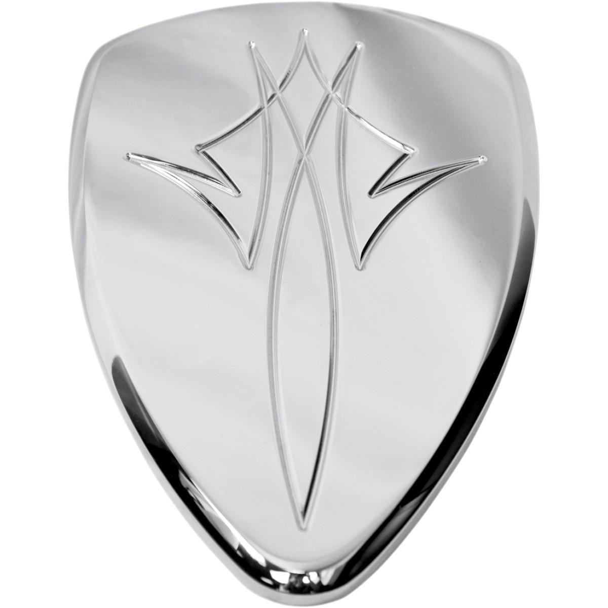 Baron Custom Accessories Chrome Pinstripe Big Air Kit Replacement Cover BA-2800-13 - High-Performance Air Intake Cover for Harley Davidson Motorcycles, Perfect for Custom Bike Upgrades & Road Trips