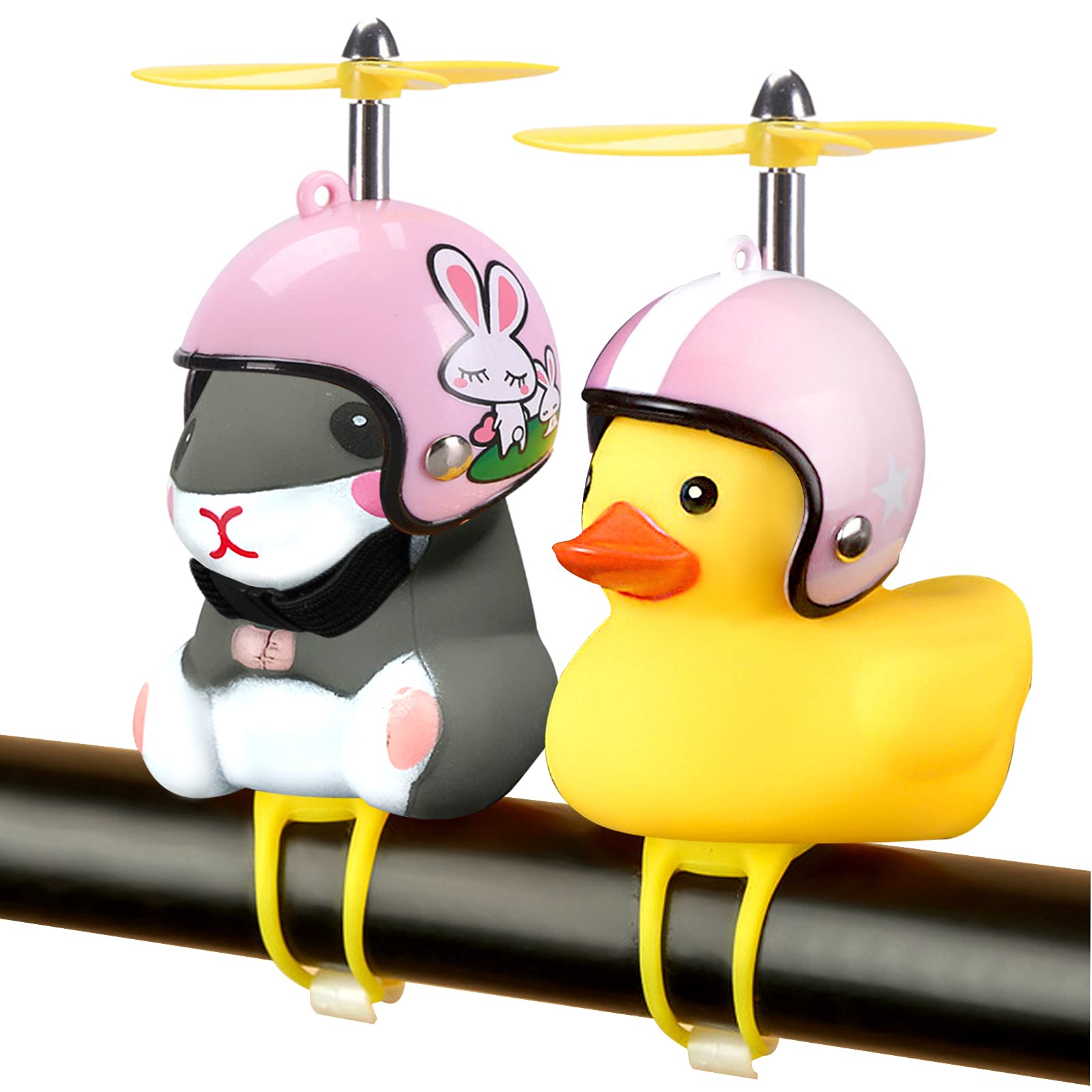 Duck Bike Bell with LED Light - Fun Hamster Horn for Bicycles, Rubber Toy for Kids & Adults - Perfect for Outdoor Sports & Cycling Adventures