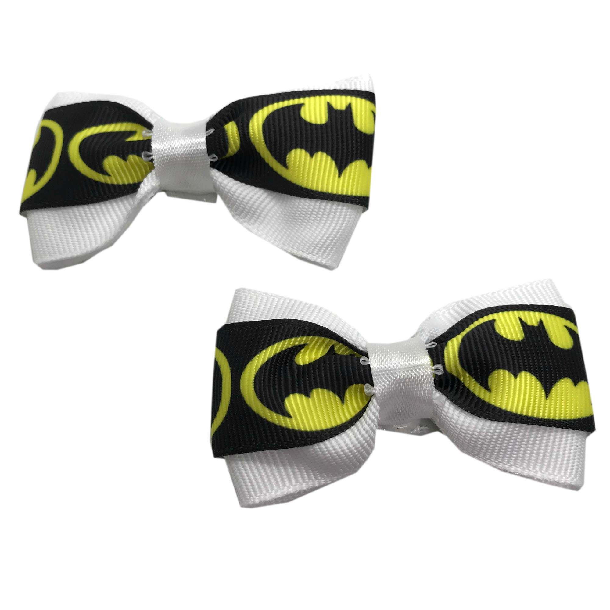Superhero Girls Hair Bow Set - Cute Little Girl Hair Bows for Pigtails & Toddlers | Perfect for Birthday Parties, School, Dress Up & Daily Wear