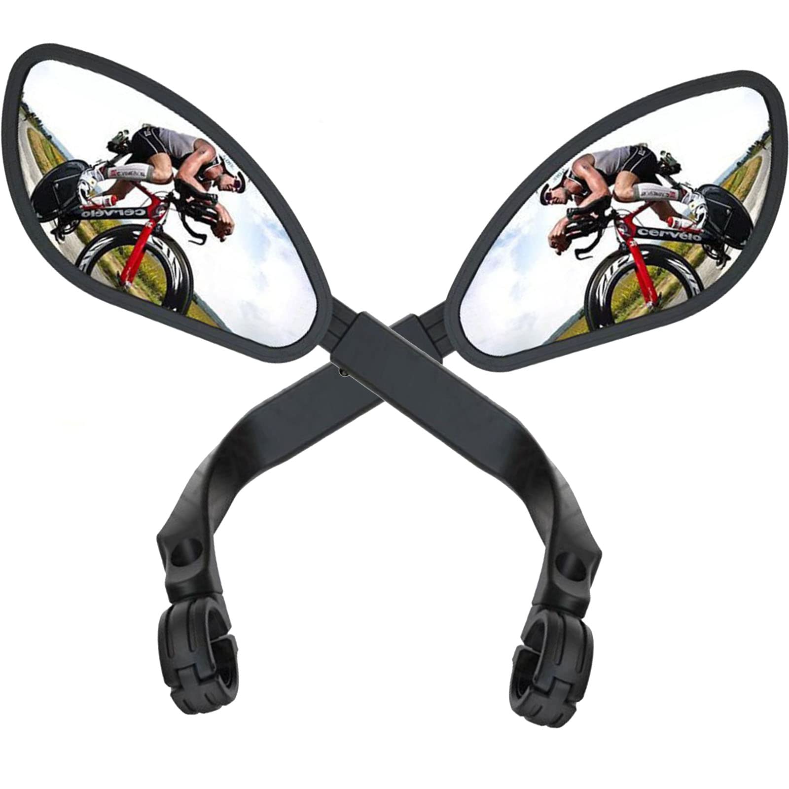 XADITON Bike Mirror for Handlebar - HD 360° Rotatable & Adjustable Rearview Mirror for Electric Bike, Mountain Bike, Motorcycle - Perfect for Safe Cycling & Commuting