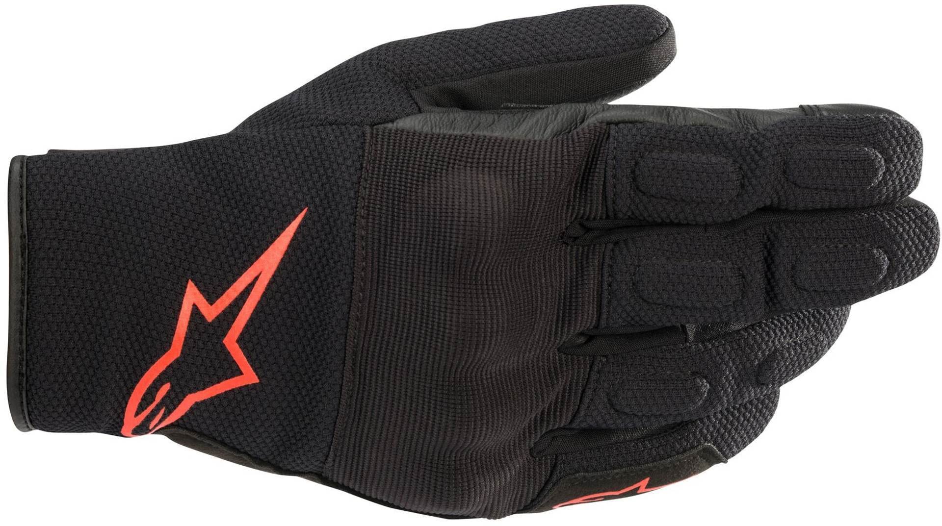 Alpinestars S-Max Drystar Motorcycle Gloves - Small, Black/Red - Waterproof & Breathable for All-Weather Riding - Perfect for Street Biking, Touring & Commuting