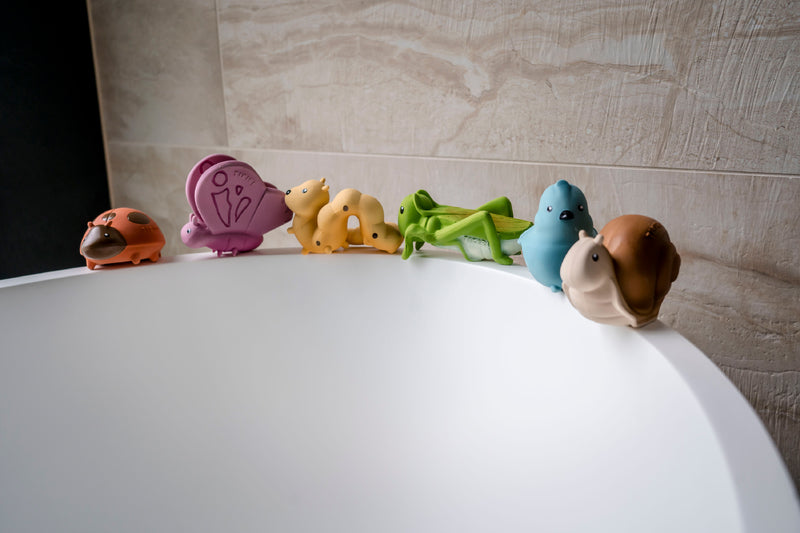 Tikiri My First Garden Friends Natural Rubber Baby Toys - Safe & Eco-Friendly for Toddlers Outdoor Play & Learning Activities