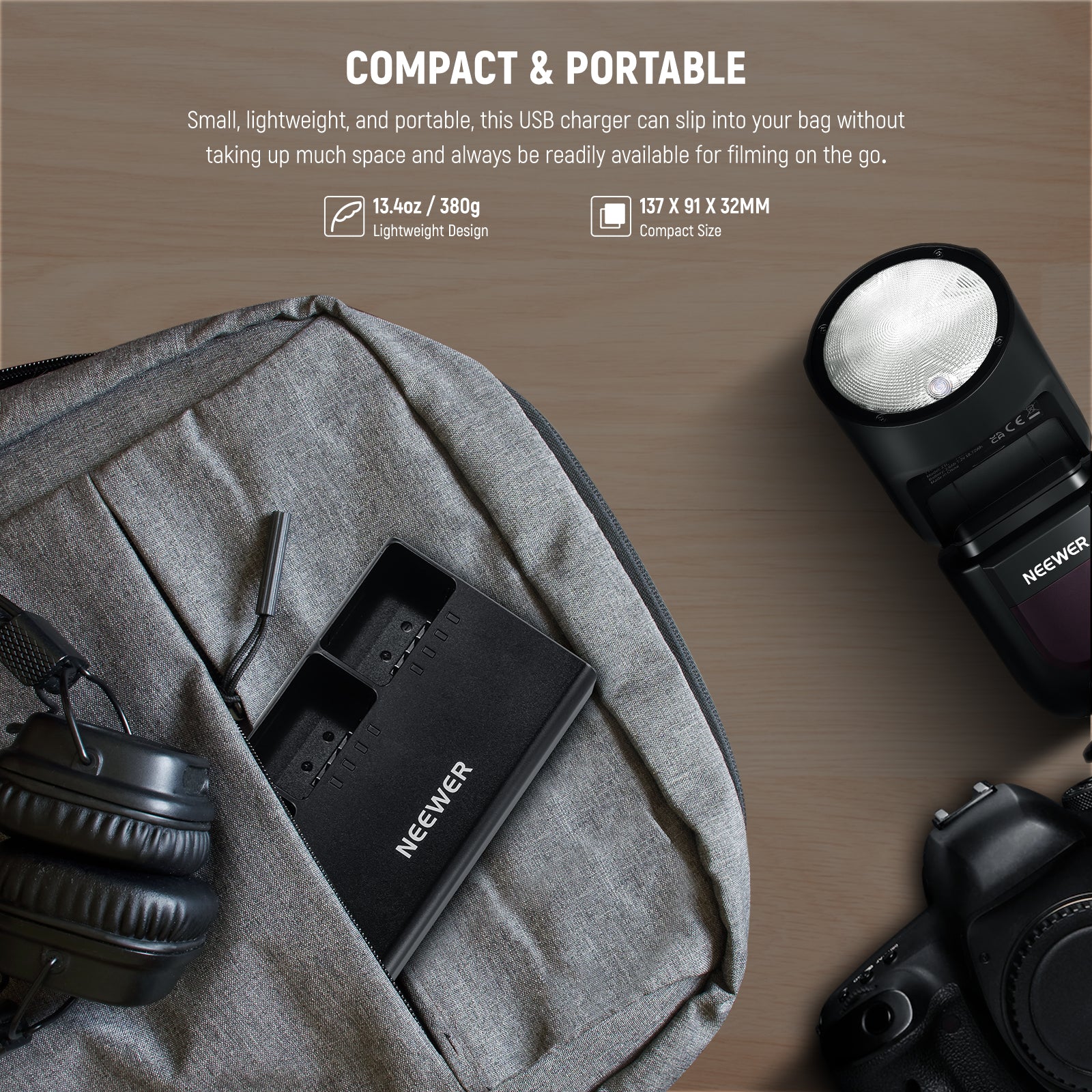 NEEWER NC3 Z1 Triple Slot Battery Charger Kit for Z2 Z1 Z760 Z880 Cameras - Fast Charging for Professional Photography & Videography - Perfect for Studio, Travel, and On-the-Go Shooting