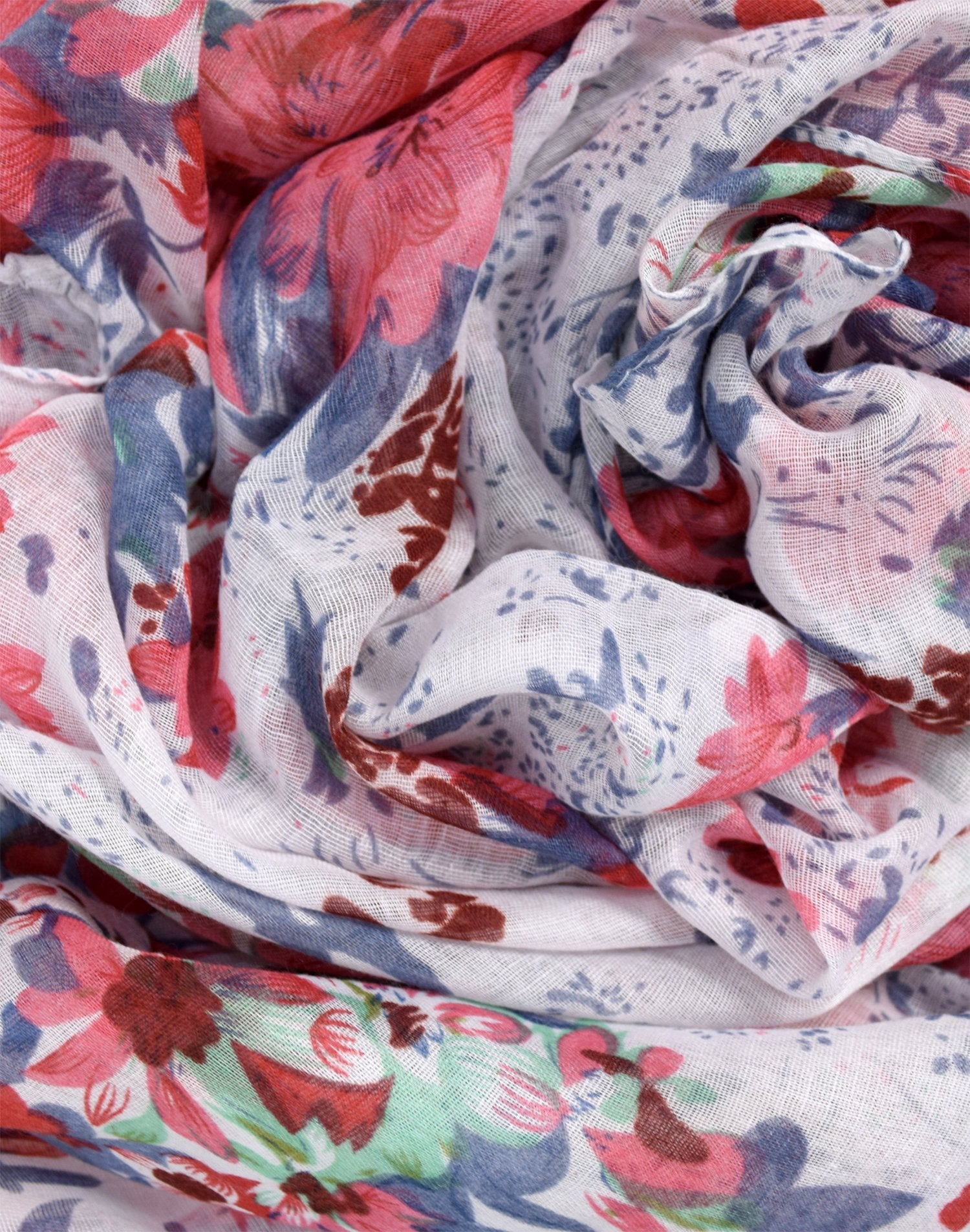 Women's Lightweight Hibiscus Floral Scarf - Soft Summer Fashion Accessory for Beach, Travel, and Outdoor Activities