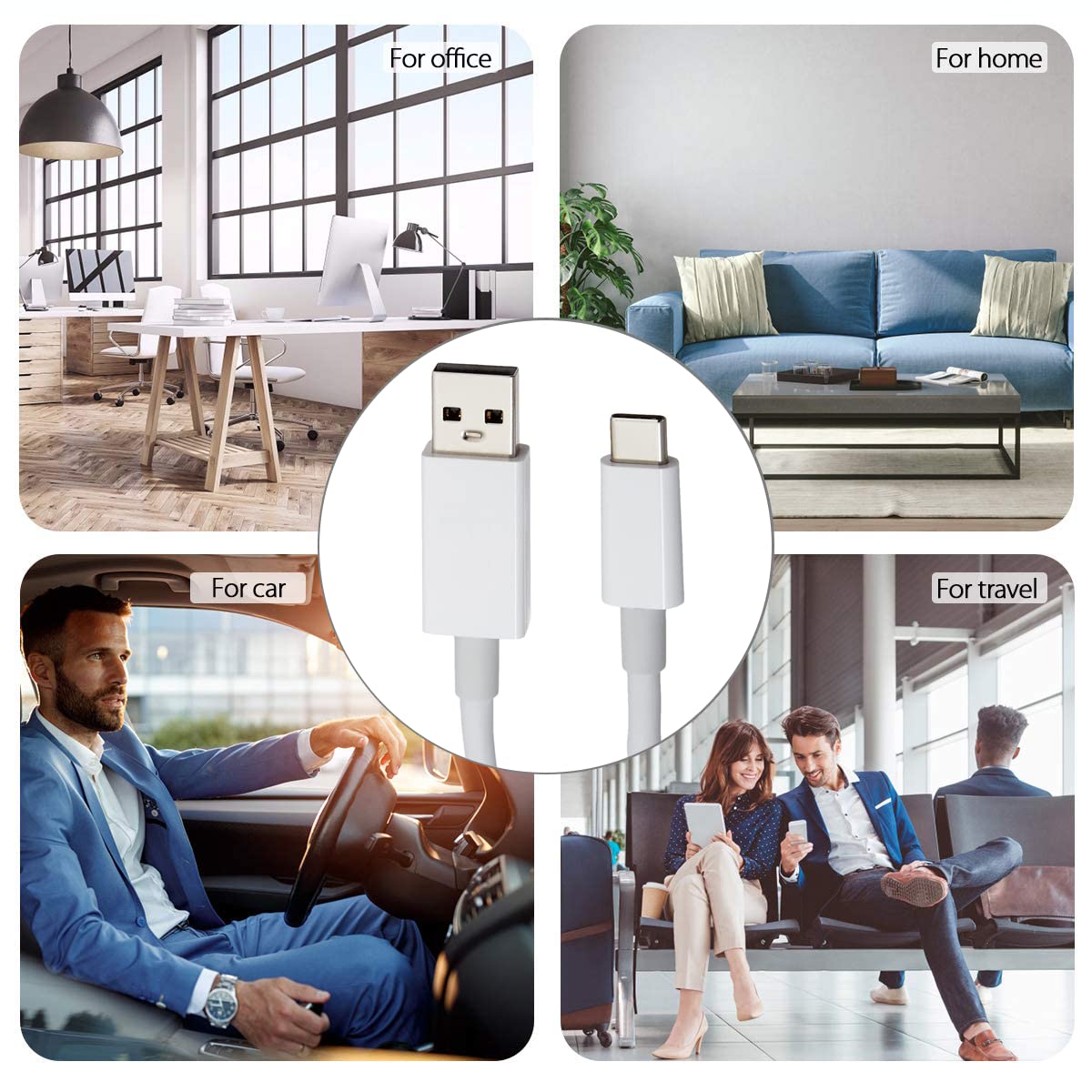 Fast Charging Wall Adapter with 10ft USB-C Cable & Stereo Headphones - EP-TA20JWE Compatible Charger Bundle - 25W PD Quick Charge for Samsung Galaxy S23/S22/Note 20 - Perfect for Travel, Office & Home Use - White (US Warranty)