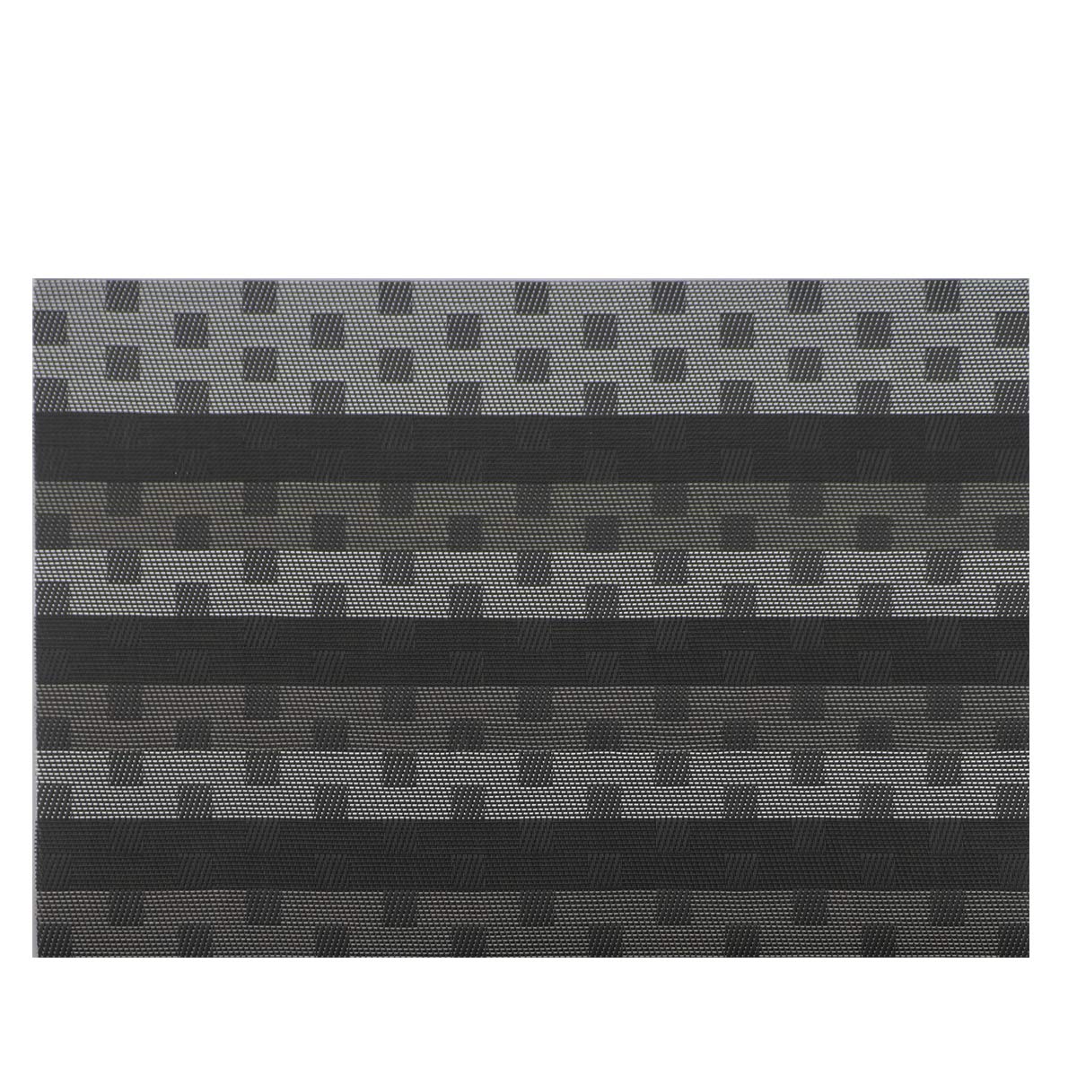 Premium Black PVC Placemats Set of 6 - Waterproof & Heat-Resistant Woven Vinyl Table Mats for Dining, Kitchen, and Party Decor - Elegant Place Settings for Everyday Use and Special Occasions