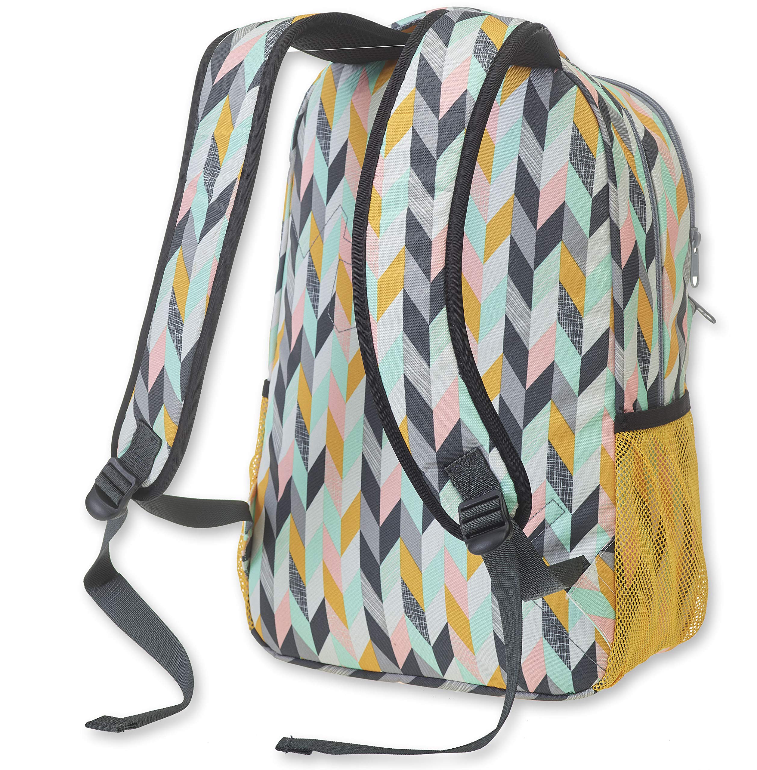 KAVU Packwood Backpack with Padded Laptop Compartment & Tablet Sleeve - Lightweight Durable Daypack for Work, School & Travel | Chevron Sketch Design | Perfect for Commuters & Students