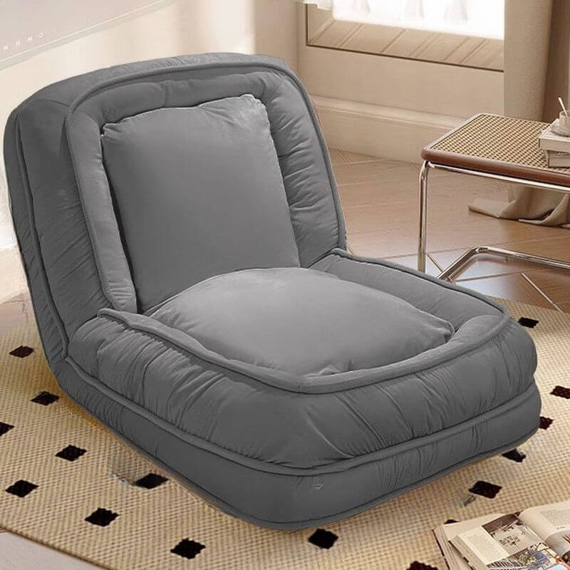 Stylish Solid Color Side Chair with Tight Back in Dove Grey/Turquoise/Mint Green - Slipcover & Reclining Feature - Perfect for Living Room, Bedroom or Office