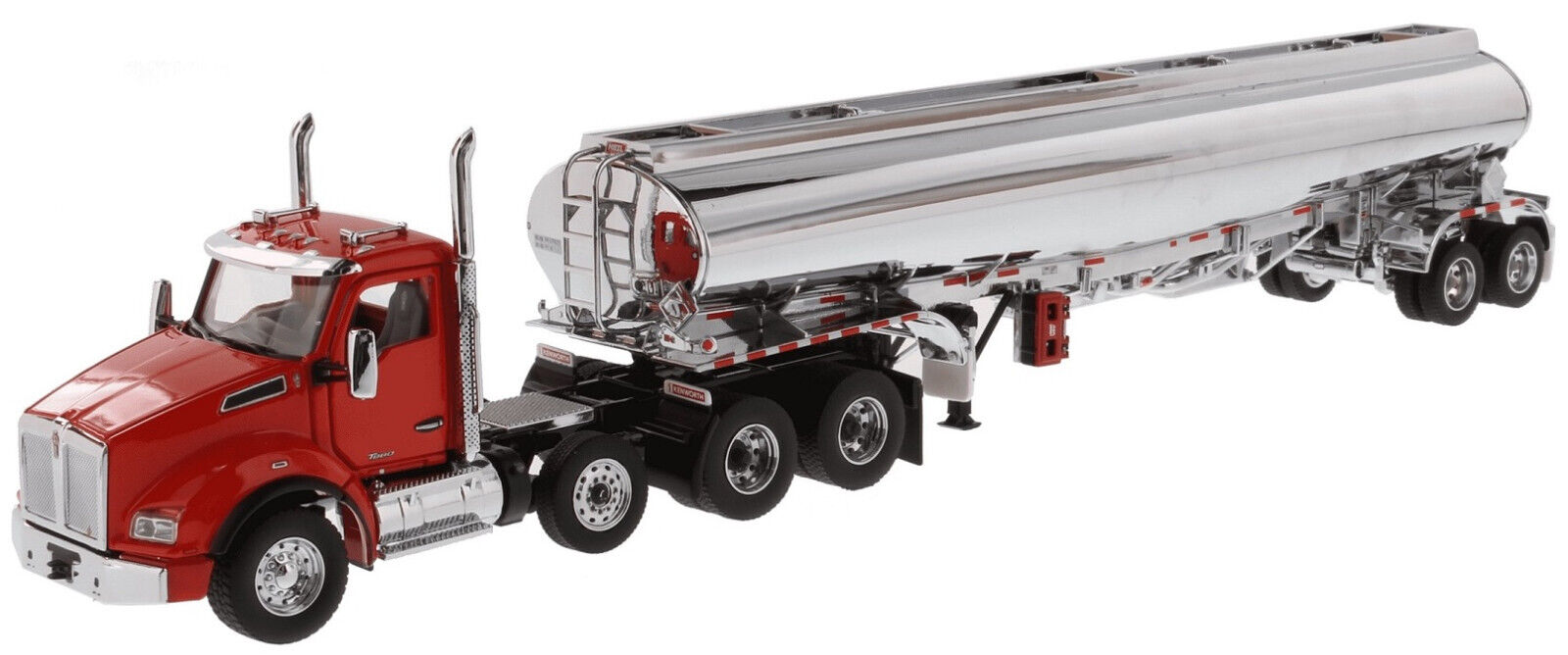 1/50 Scale Kenworth T880S SBFA Truck with Heil FD9300 Tanker Trailer Diecast Model - Collectible Semi Truck for Display, Gifts & Truck Enthusiasts