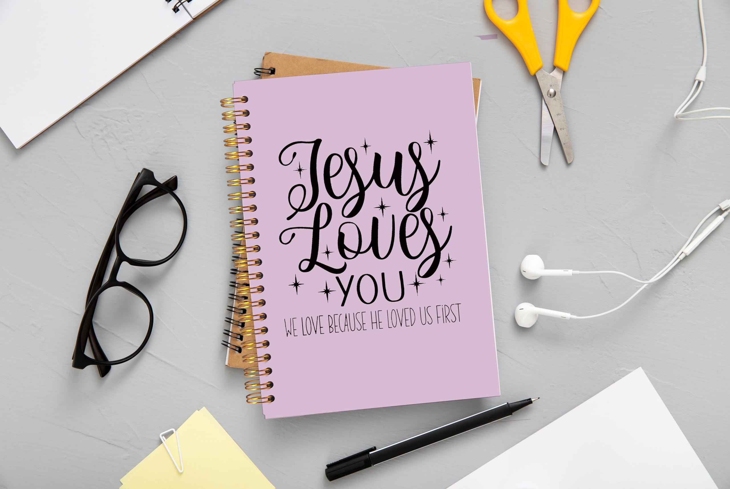 Jesus Loves You Notebook - Christian Gifts for Women, Bible Journaling 5.5x8.3 - Perfect for Prayer & Study