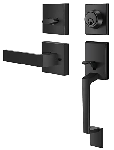 Black with deadbolt