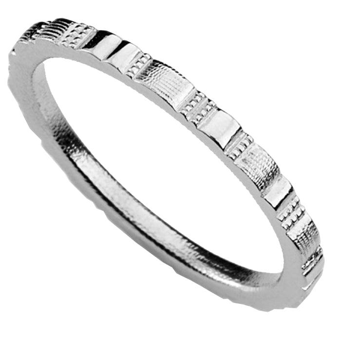 Alex Sepkus Ridges Large Band Ring R 213PA - Elegant Statement Jewelry for Women, Perfect for Weddings, Parties & Special Occasions