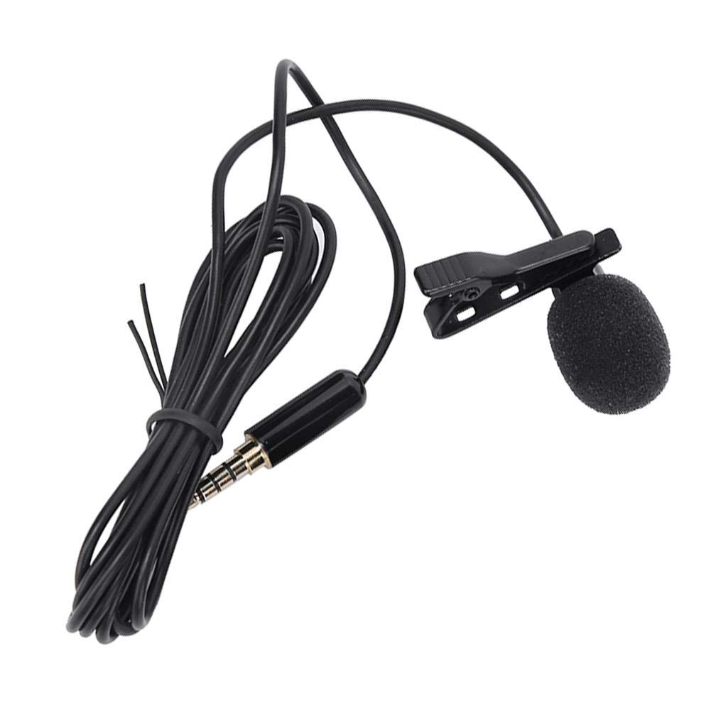 Clip-on Microphone - Mini Portable Lavalier Mic for Interview, Recording, YouTube, Podcast - Hands-Free Lapel Mic for Phone, Computer, Zoom, TikTok - Perfect for Content Creators, Vloggers, Streamers