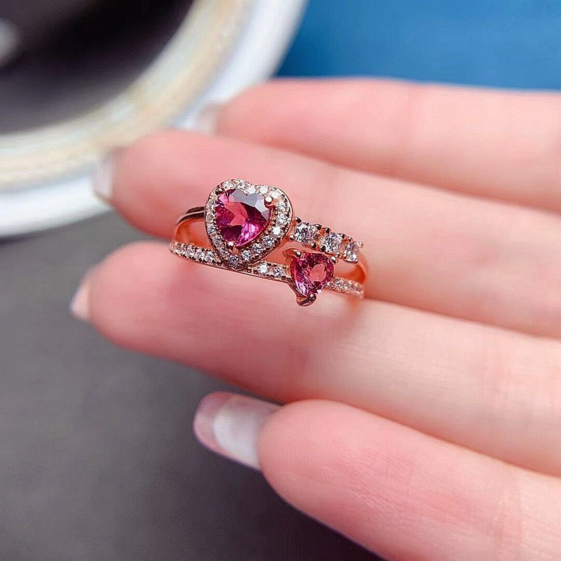 Pink Topaz Heart Ring for Sagittarius - Sterling Silver Zodiac Jewelry for Women | Perfect Gift for Birthday, Anniversary & Valentine's Day | Elegant Everyday Wear & Special Occasions