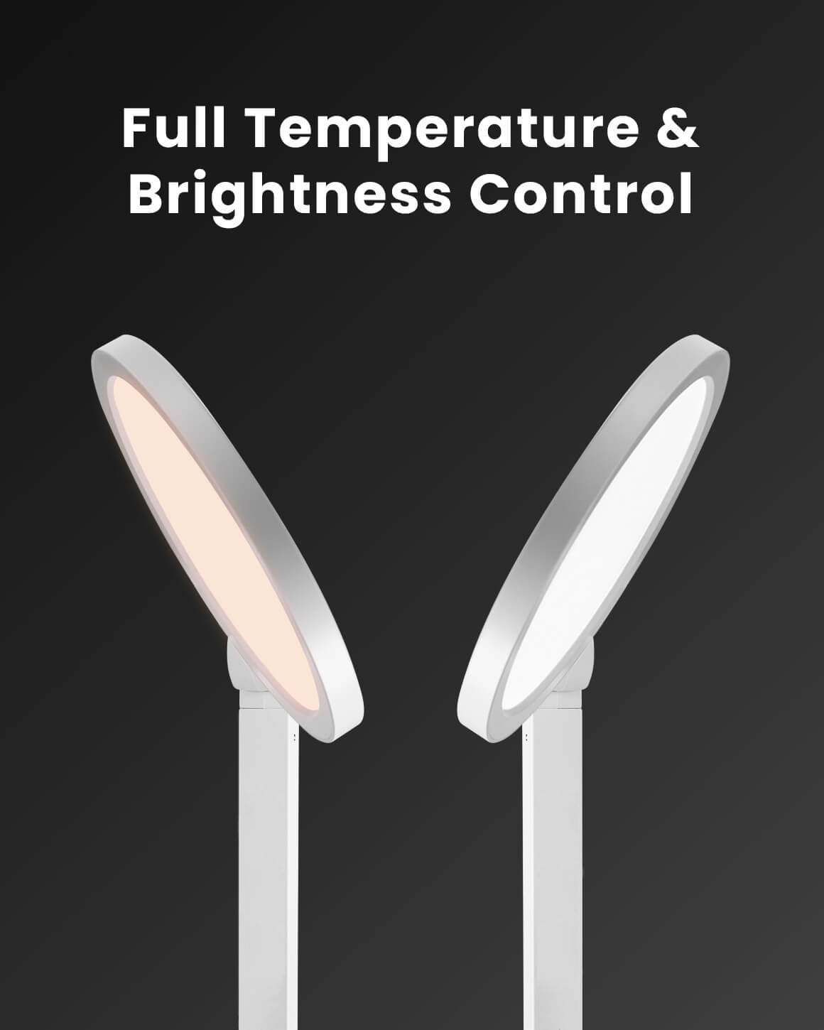 Lume Cube Edge Light 2.0 White LED Desk Lamp - Adjustable Brightness USB-Powered Lighting for Home Office, Photography, Video Conferencing & Study